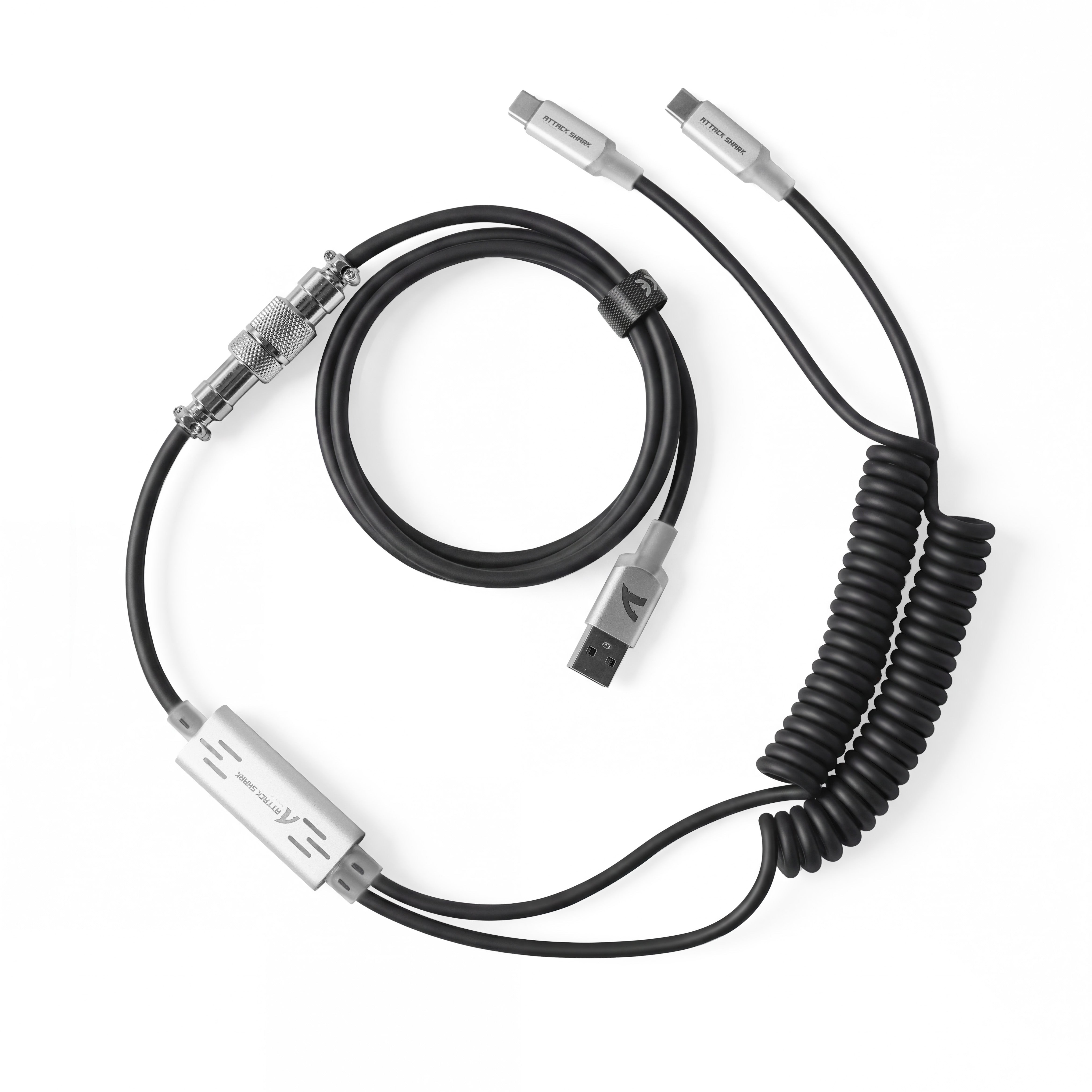 ATTACK SHARK C08 Cavo Aviation personalizzato 2-in-1 per tastiere magnetiche 8kHz