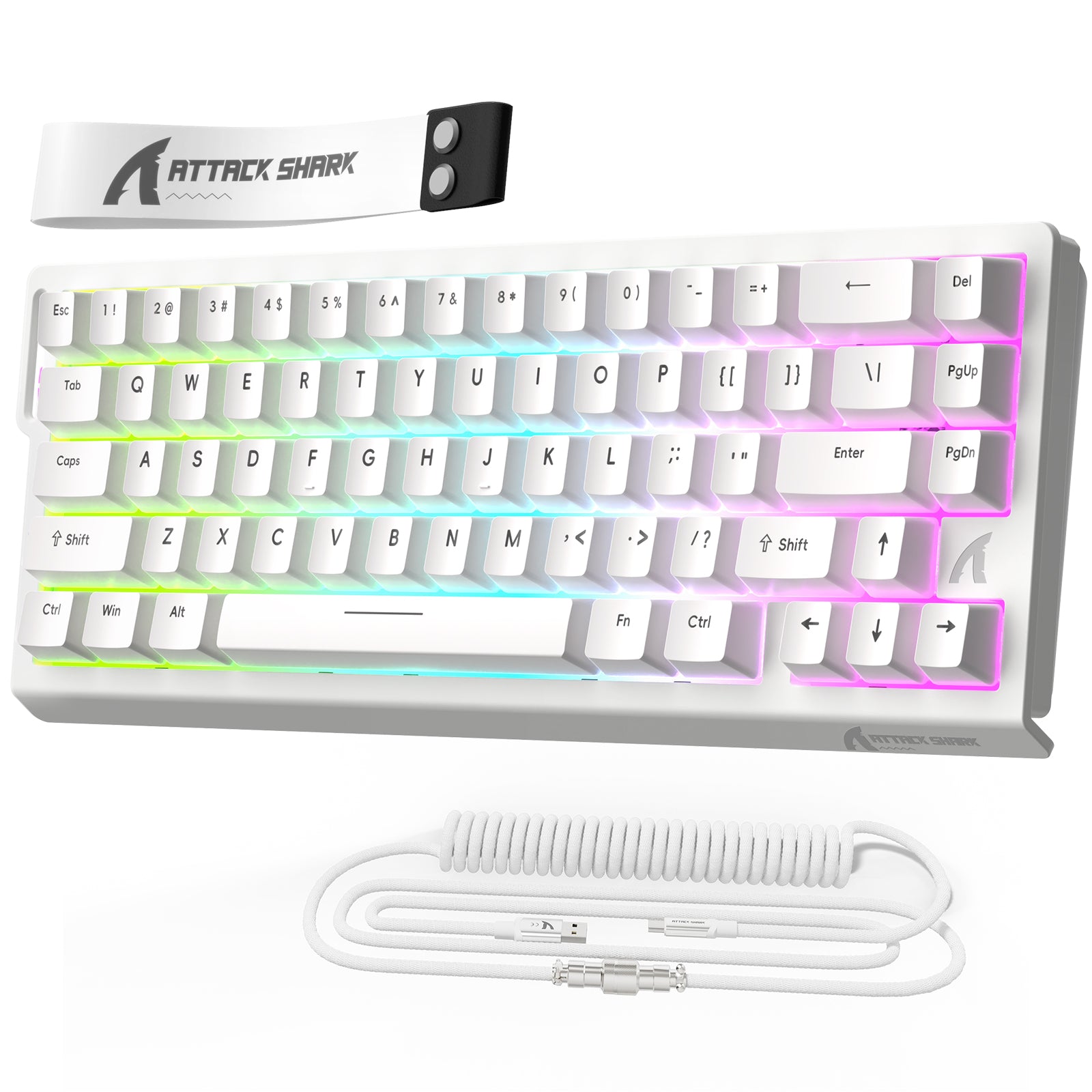 ATTACK SHARK X68 HE Tastiera Rapid Trigger con Switch Magnetico e Cavo Avvolto C01PRO
