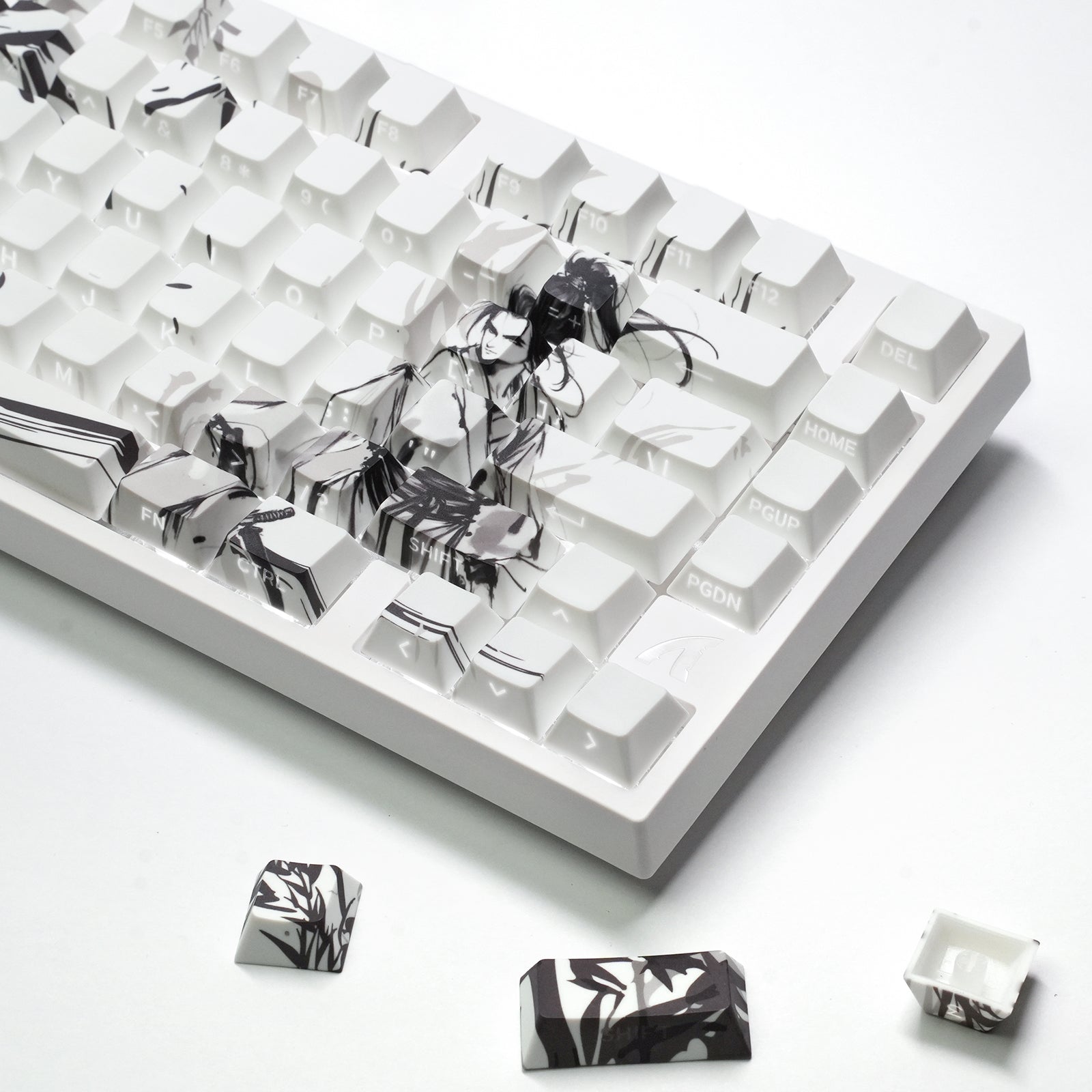 ATTACK SHARK SK02 129 tasti, copritasti PBT con stampa laterale, ANSI/ISO, Cavaliere errante
