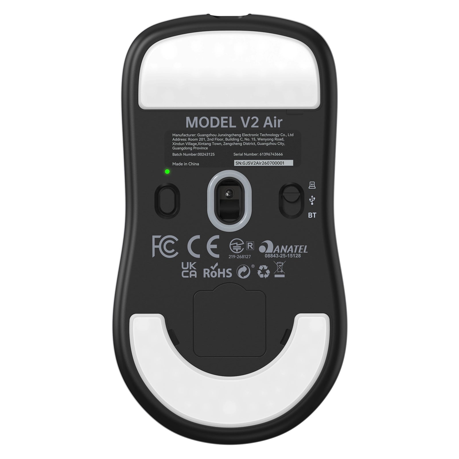ATTACK SHARK V2 AIR PAW3955MAX Mouse da gioco wireless ergonomico