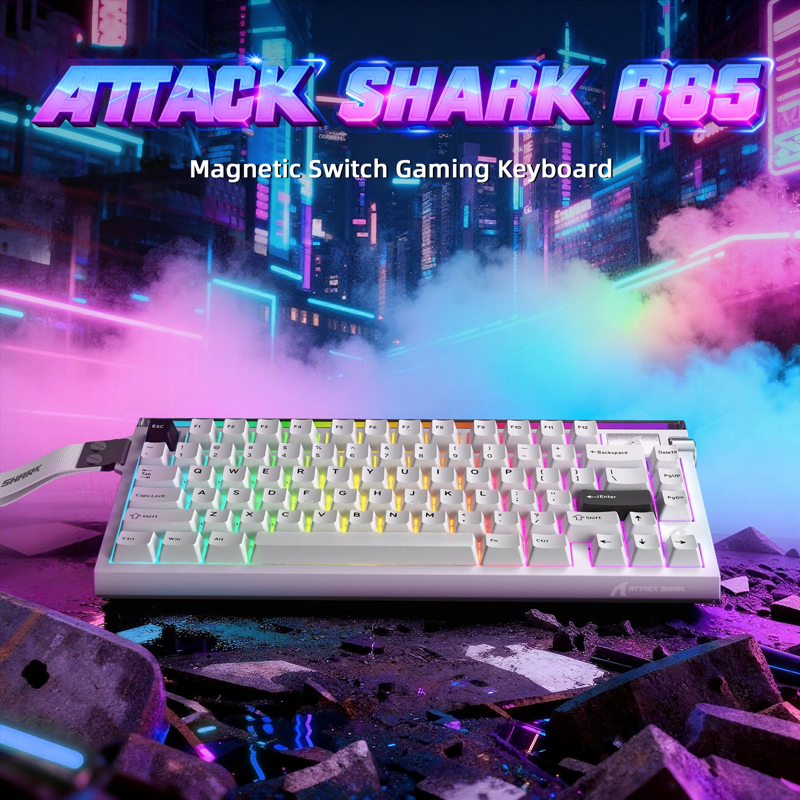 ATTACK SHARK R85 HE Tastiera Rapid Trigger con Cavo LED C01ULTRA