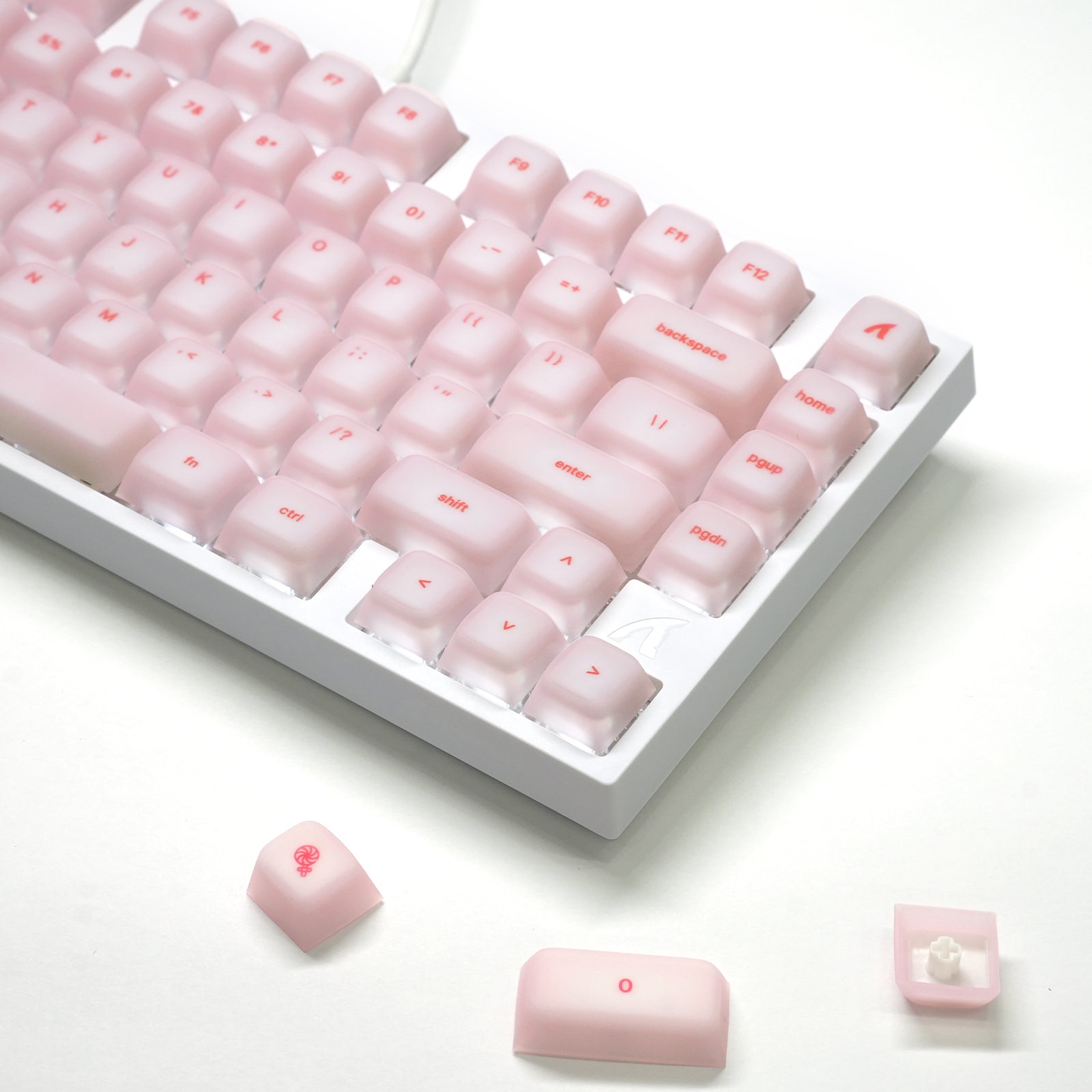 Set di copritasti in silicone ATTACK SHARK SK01 a 113 tasti, profilo Cherry, ANSI, rosa