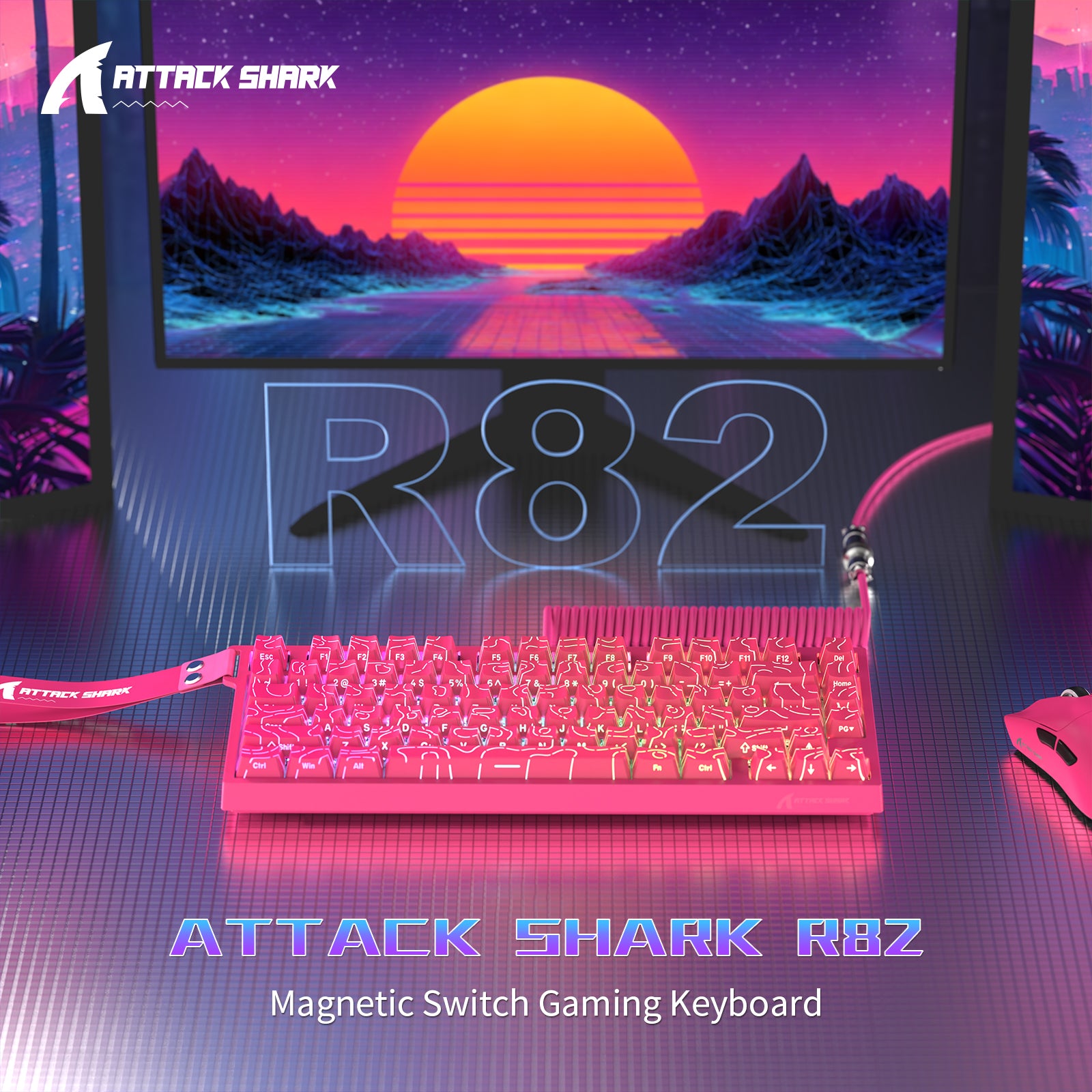 ATTACK SHARK R82 HE Tastiera Gaming Wired 75% con Cavo LED C01ULTRA
