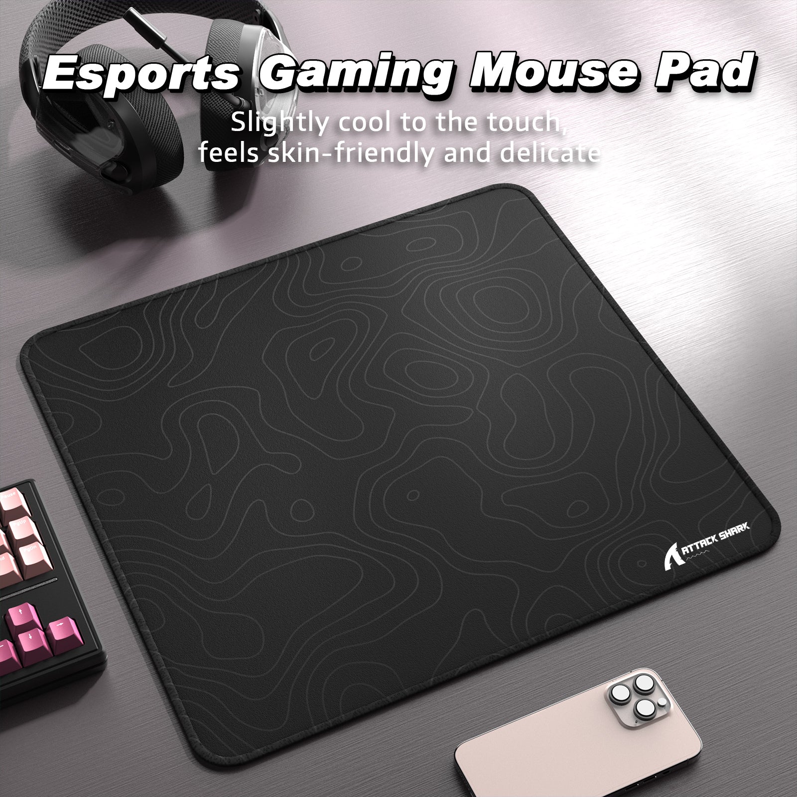 ATTACK SHARK CM02 Mousepad da Gioco eSport (450x400x4 MM)