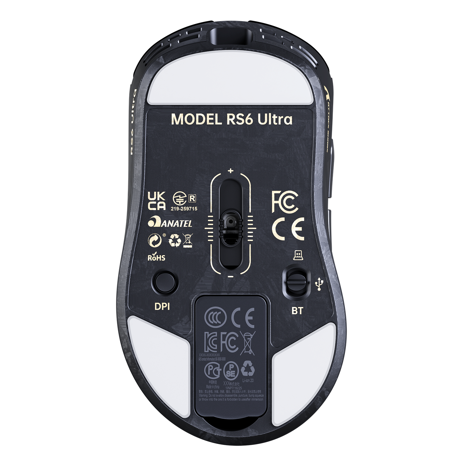 ATTACK SHARK RS6 ULTRA Carbon Fiber Wireless PAW3955MAX Mouse da gioco