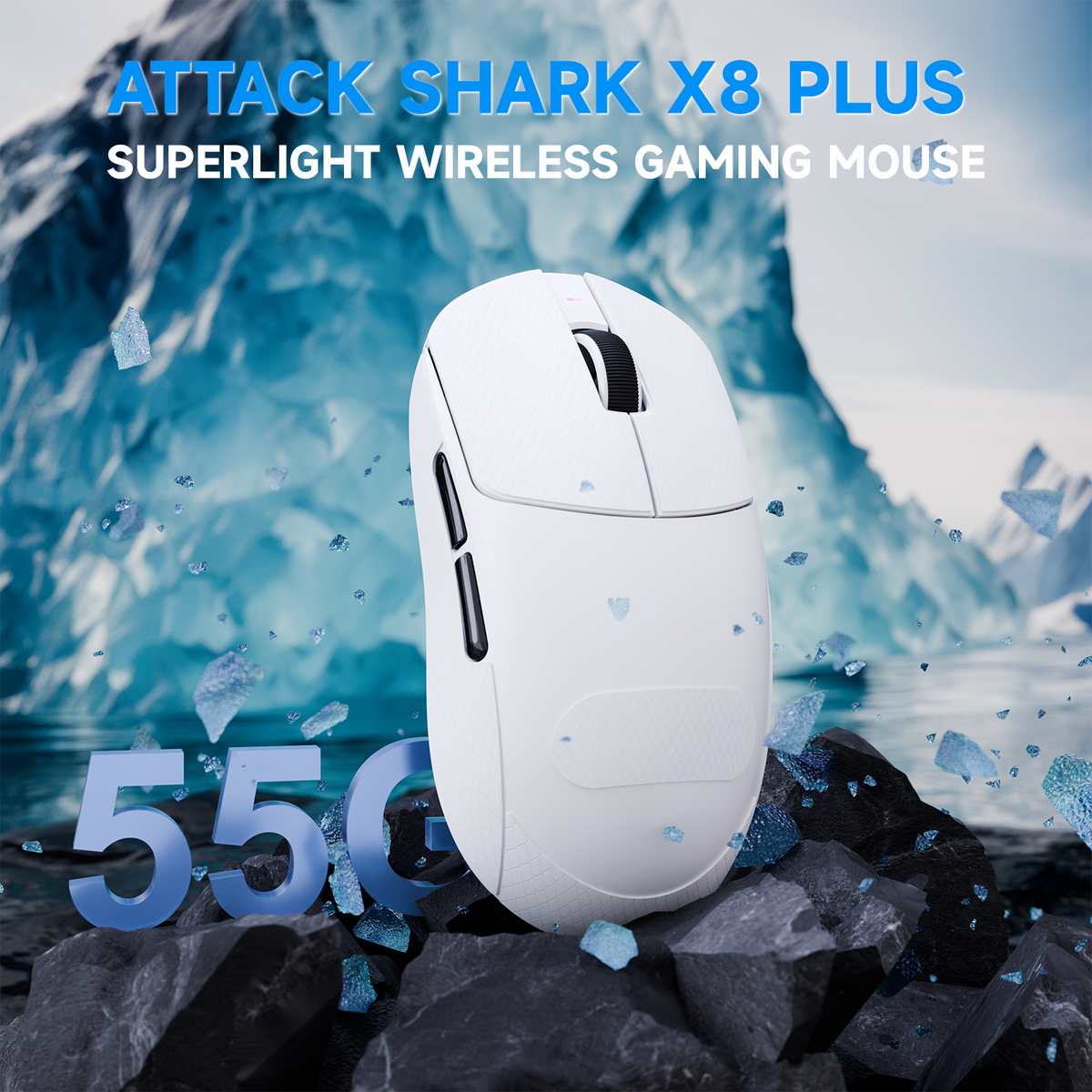 Mouse da gaming wireless tri-modalità ATTACK SHARK X8 PLUS con cavo C06 ULTRA