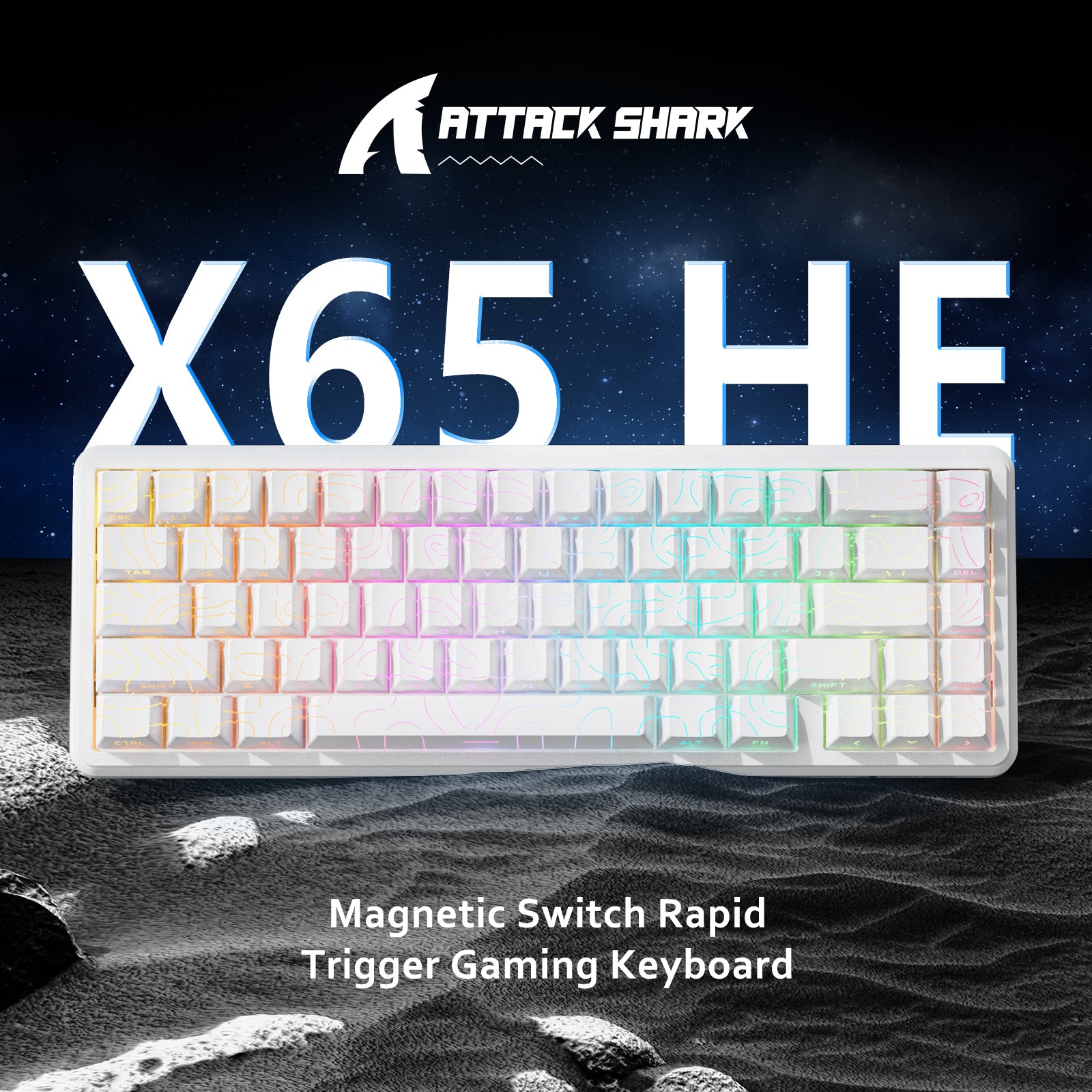 ATTACK SHARK X65 HE Tastiera Rapid Trigger con Switch Magnetico