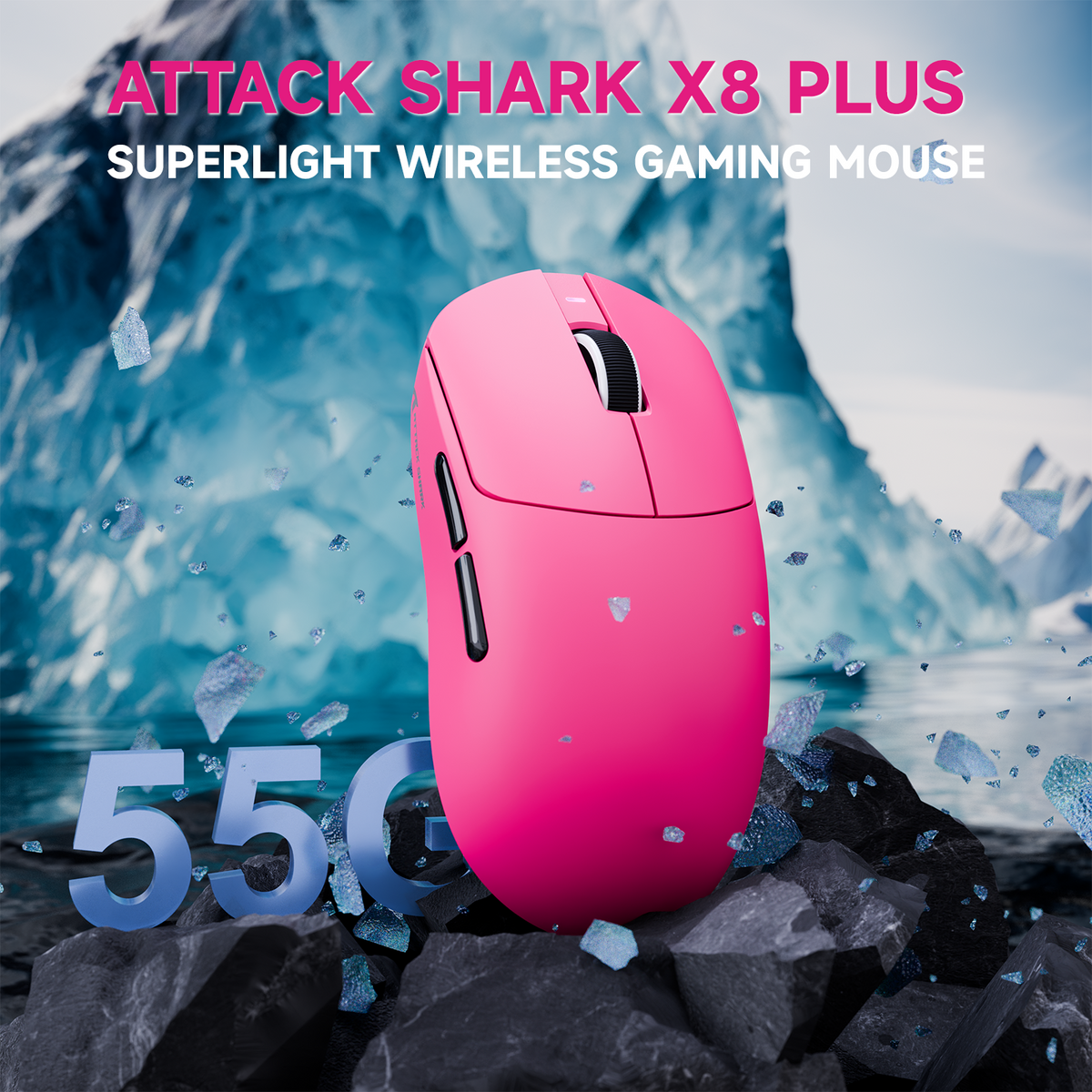 Mouse da gaming wireless tri-modalità ATTACK SHARK X8 PLUS con cavo C06 ULTRA