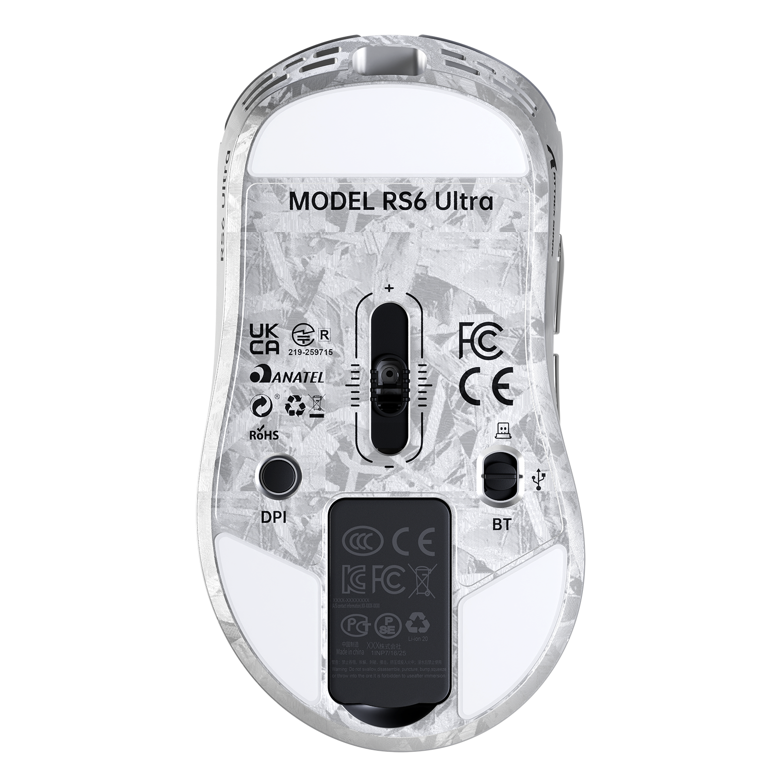 ATTACK SHARK RS6 ULTRA Carbon Fiber Wireless PAW3955MAX Mouse da gioco