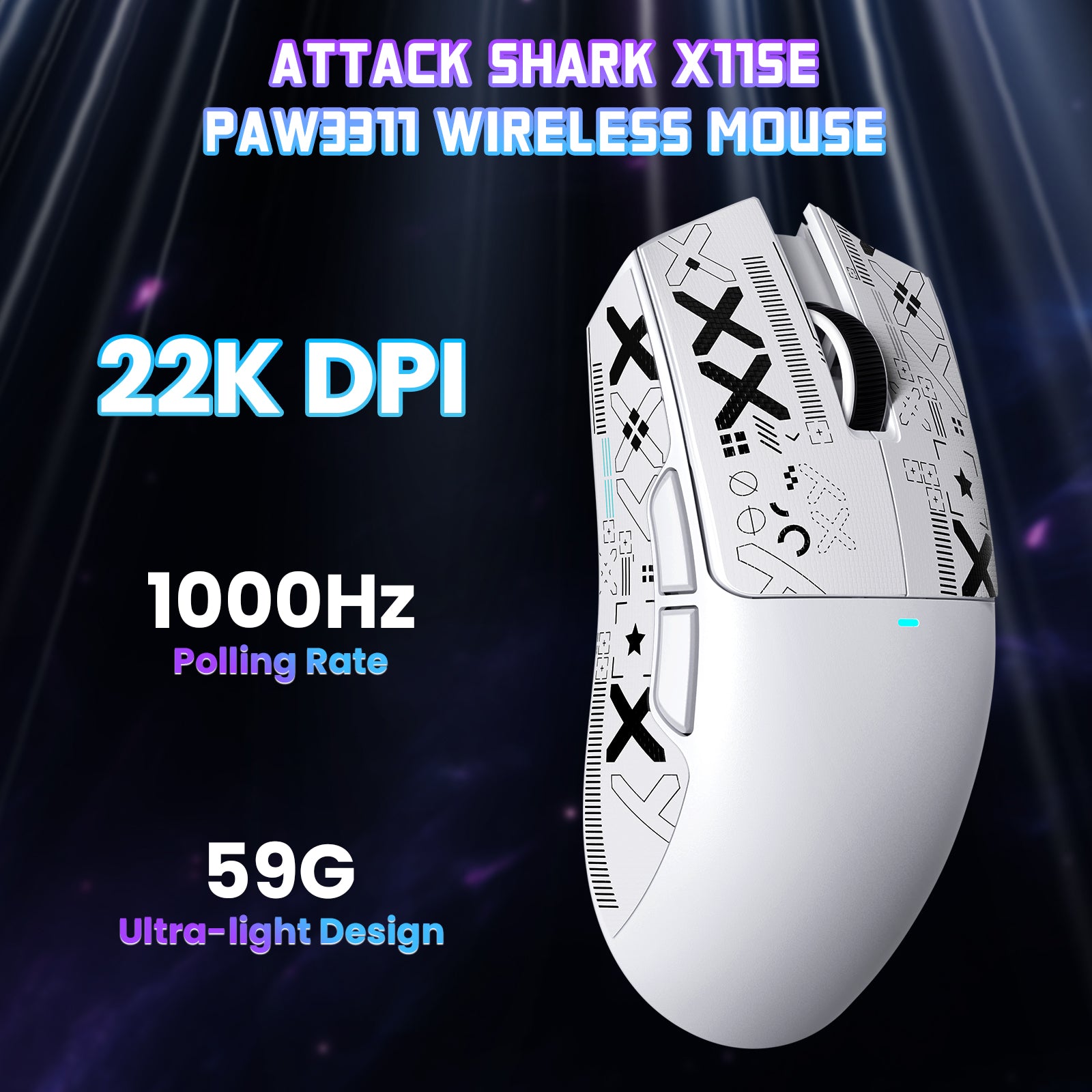 ATTACK SHARK X11SE Mouse da Gaming Wireless