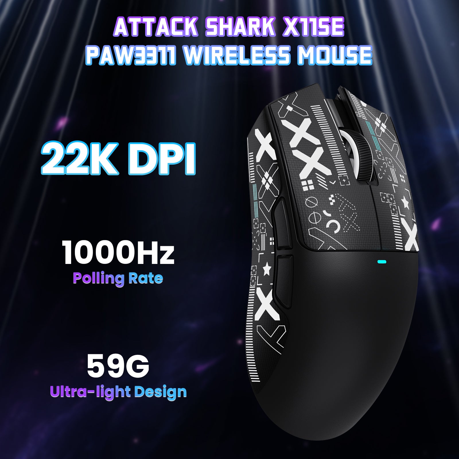 ATTACK SHARK X11SE Mouse da Gaming Wireless