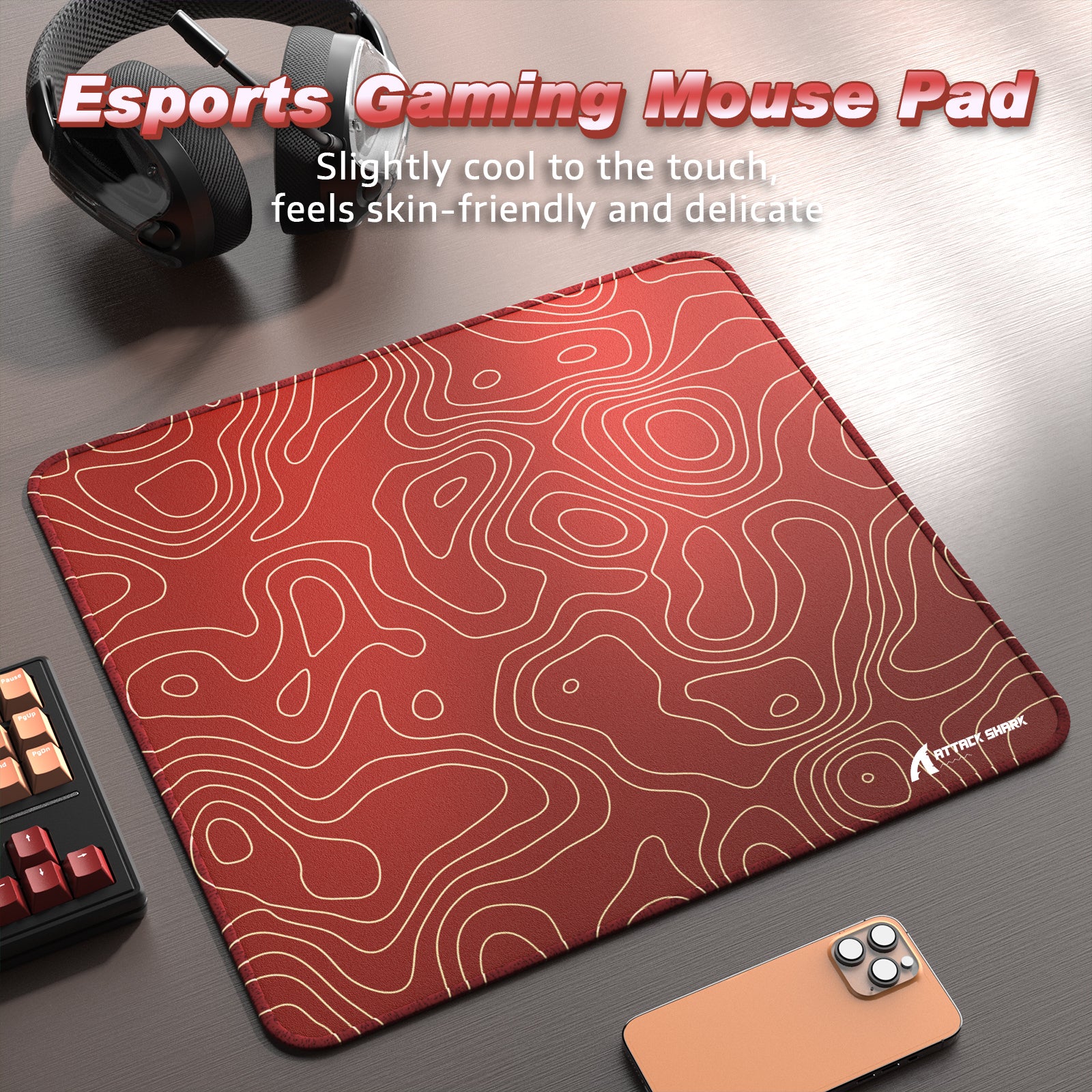 ATTACK SHARK CM02 Mousepad da Gioco eSport (450x400x4 MM)