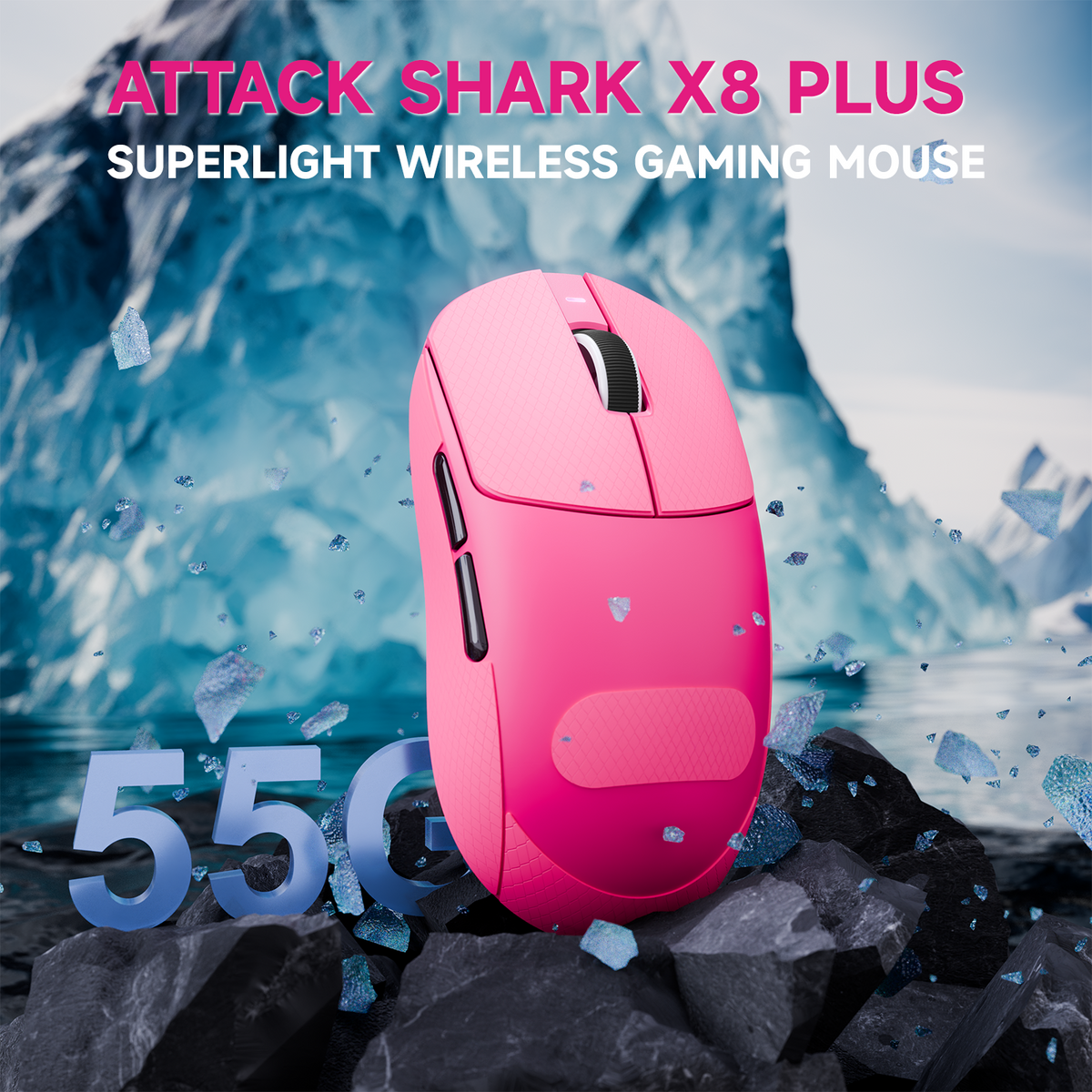 Mouse da gaming wireless tri-modalità ATTACK SHARK X8 PLUS con cavo C06 ULTRA