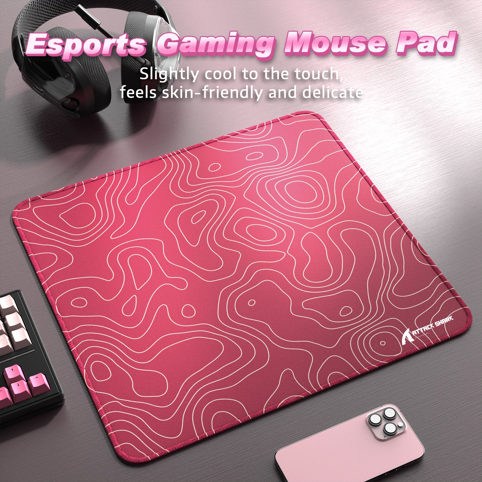 ATTACK SHARK CM02 Mousepad da Gioco eSport (450x400x4 MM)
