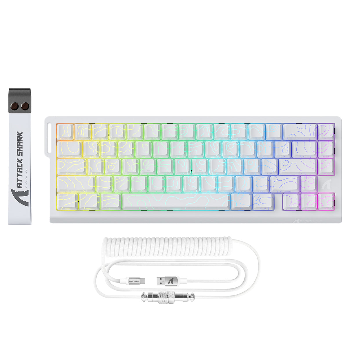 ATTACK SHARK X68 HE Tastiera Rapid Trigger con Switch Magnetico e Cavo Avvolto C01PRO