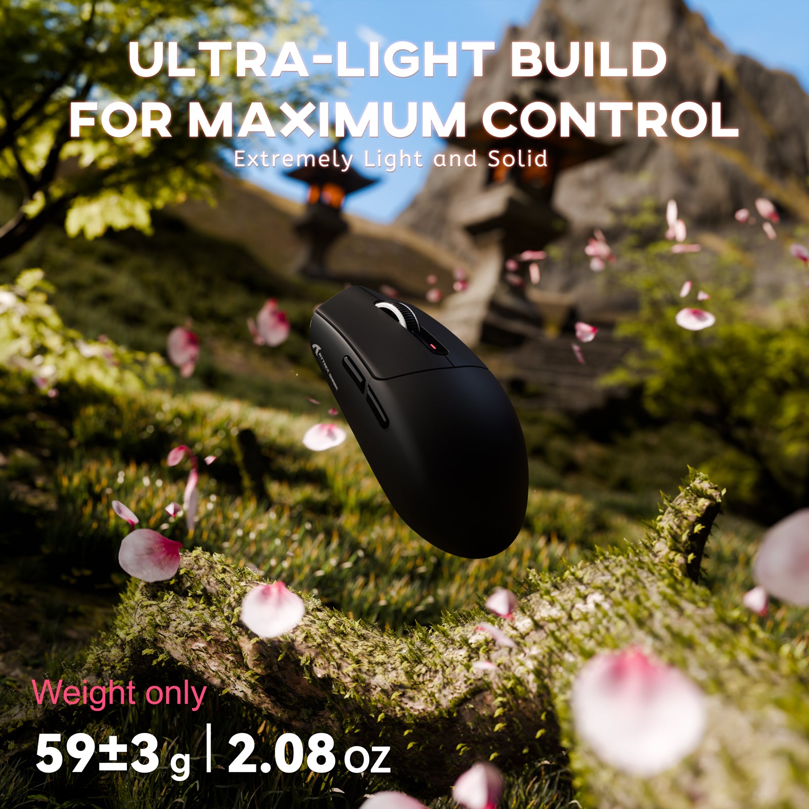 ATTACK SHARK G3 Mouse da Gaming Wireless Tri-mode 25000 DPI Ultra Leggero
