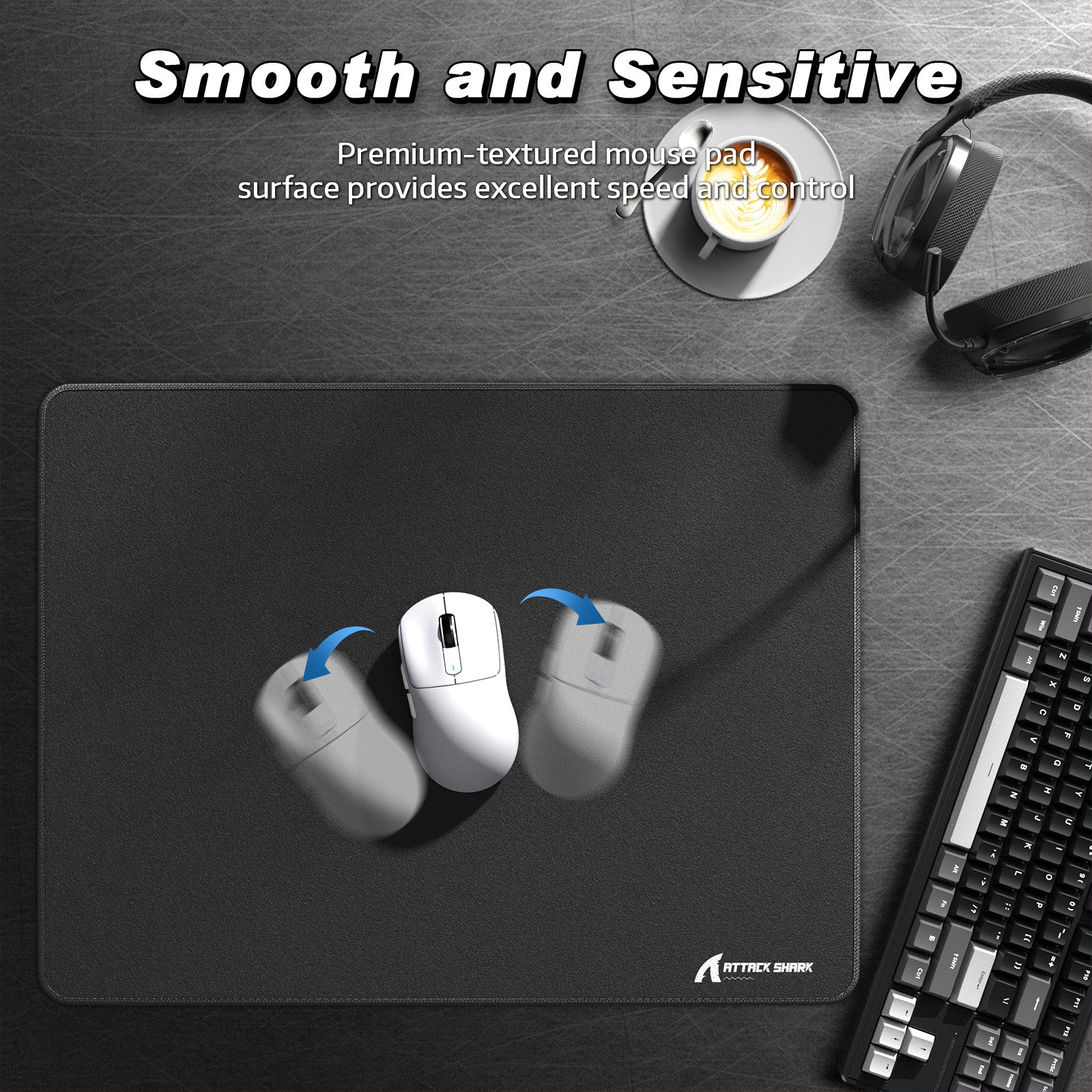 ATTACK SHARK CM02SE Mousepad da gioco eSport (410x310x4 MM)