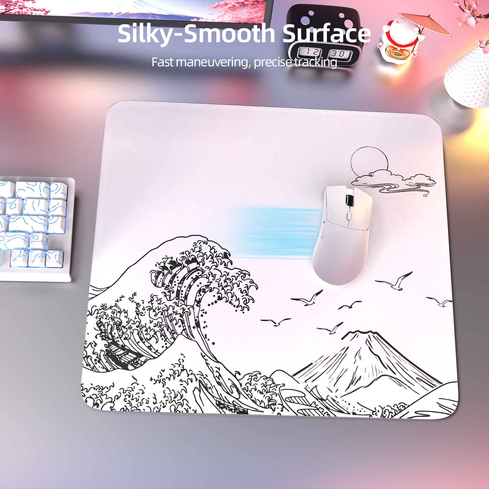 ATTACK SHARK CM05 Tappetino Gaming in Vetro Temperato