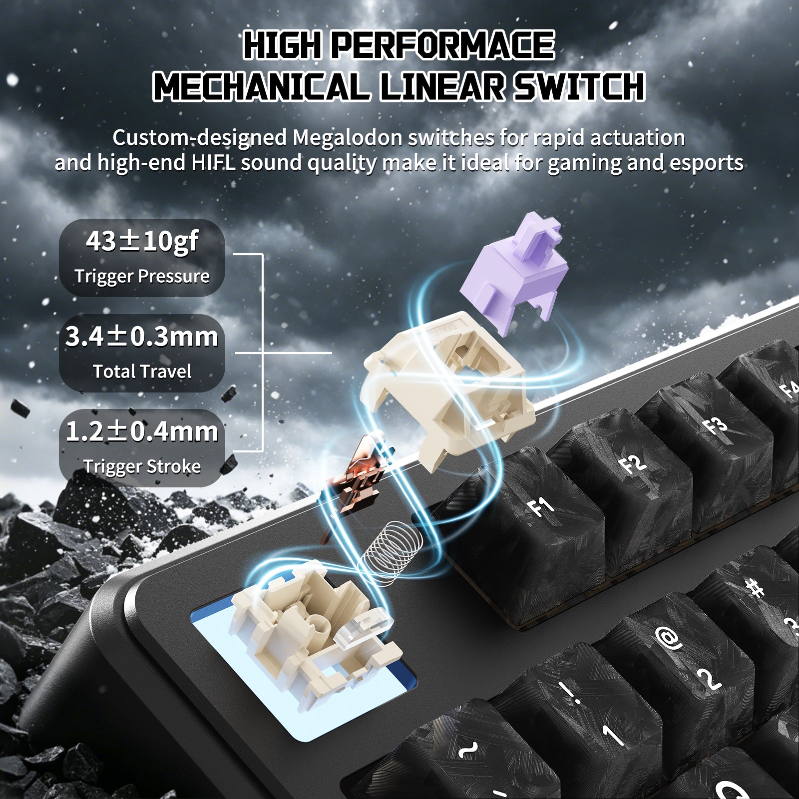 ATTACK SHARK X87 ULTRA Tastiera meccanica wireless con ricevitore wireless 8K