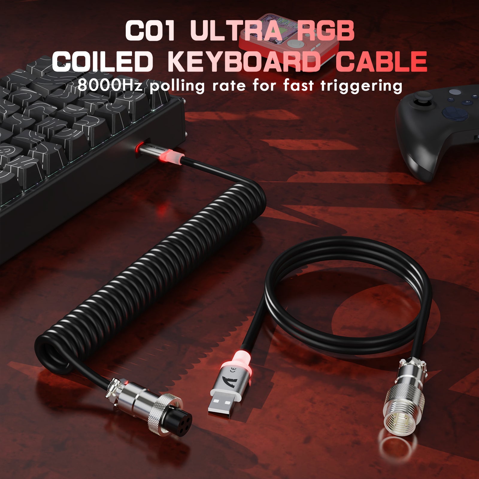 ATTACK SHARK X68MAX HE Tastiera CNC in Alluminio Rapid Trigger con Switch Magnetico e Cavo a Molla RGB C01Ultra
