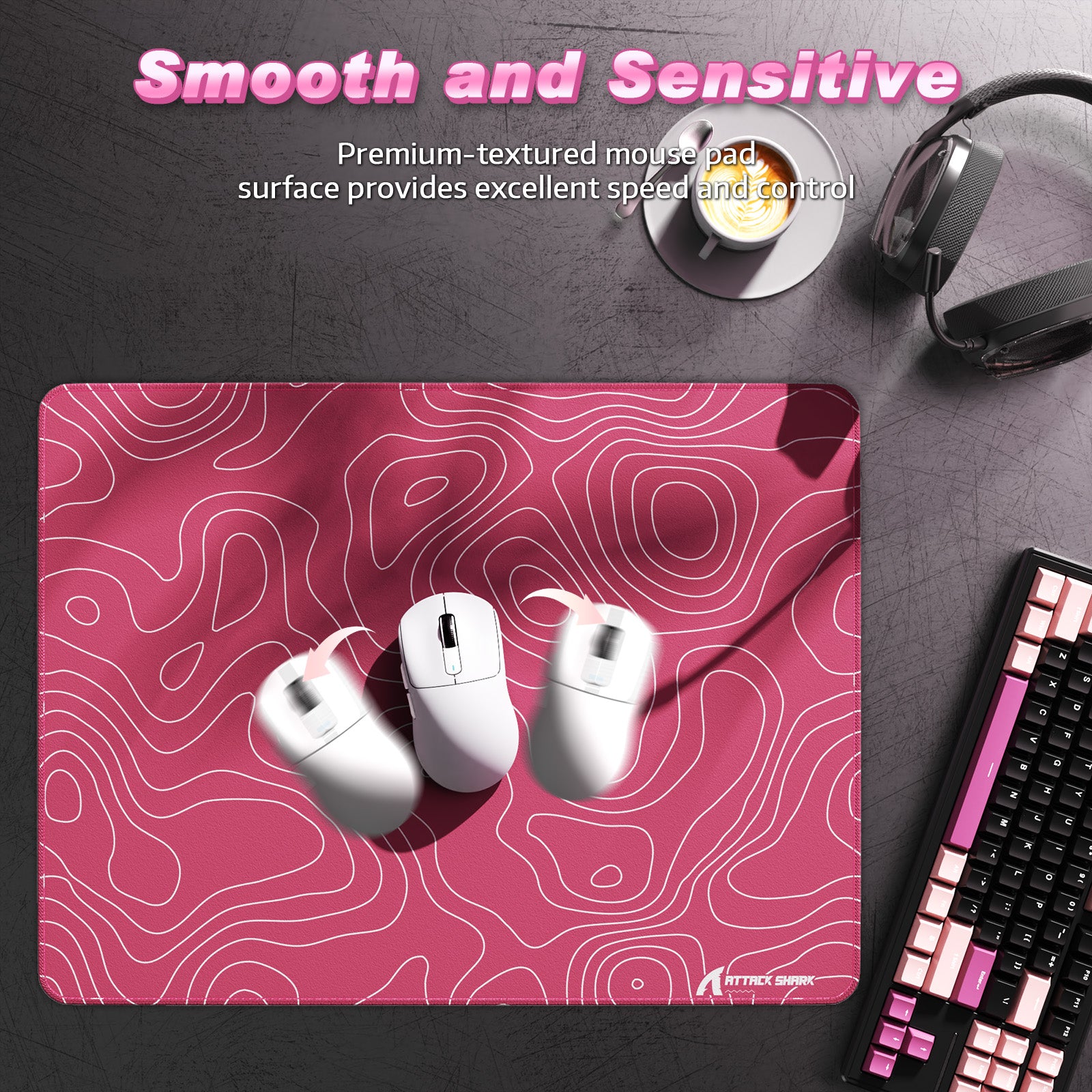 ATTACK SHARK CM02SE Mousepad da gioco eSport (410x310x4 MM)