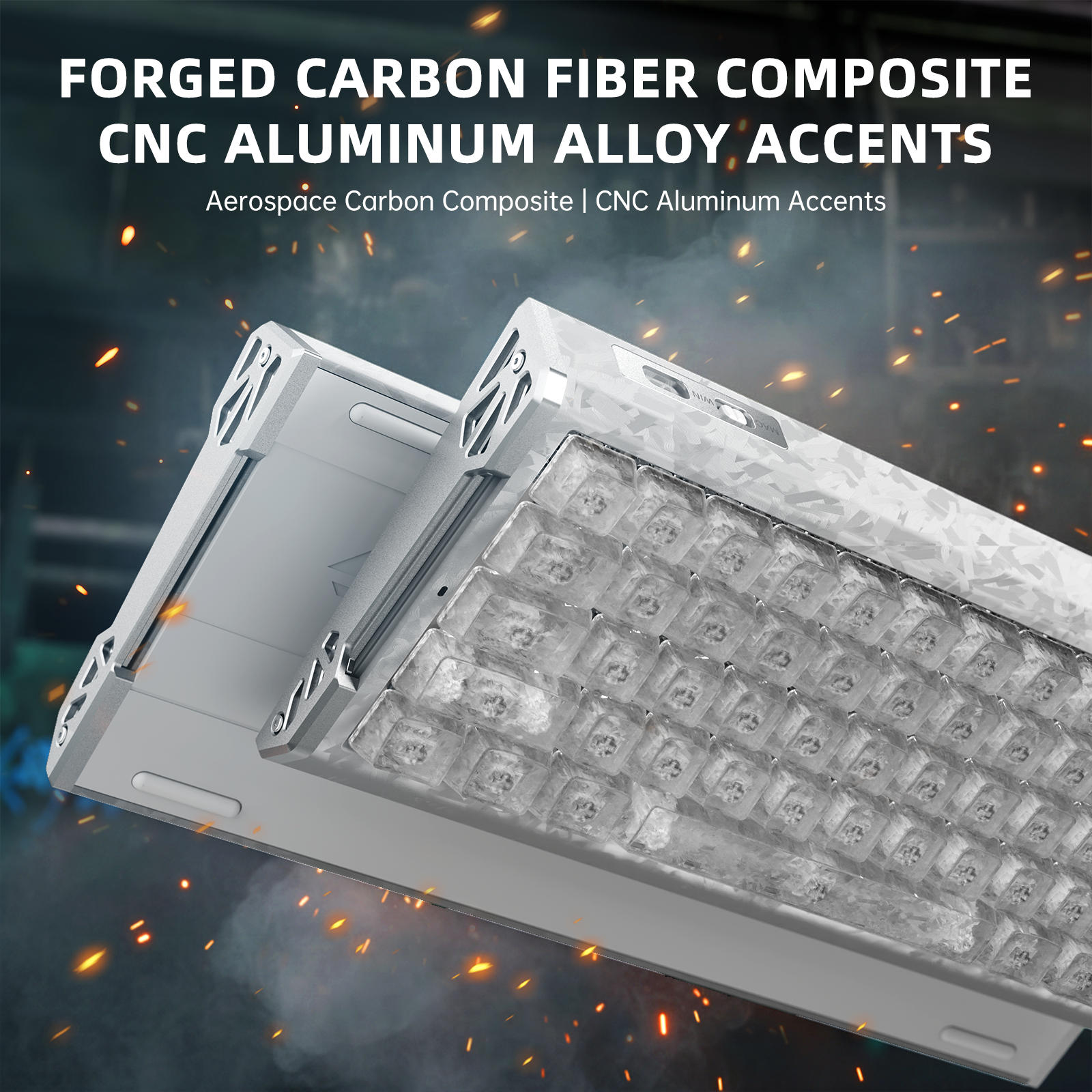 ATTACK SHARK R68 HE Tastiera Rapid Trigger in Fibra di Carbonio con Interruttore Magnetico