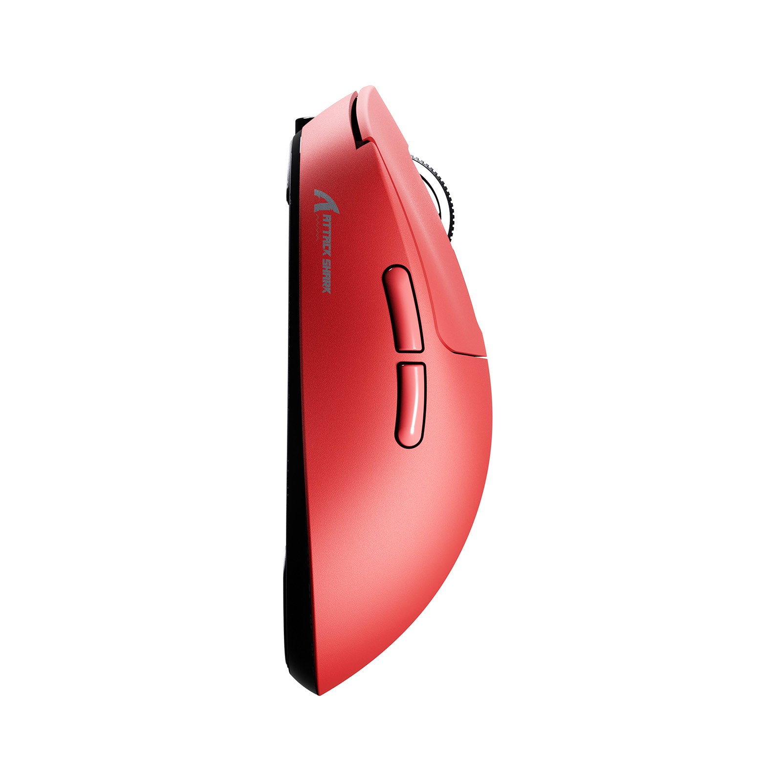 ATTACK SHARK X3 Wireless Gaming Mouse in Red, ergonomic design, side profile
