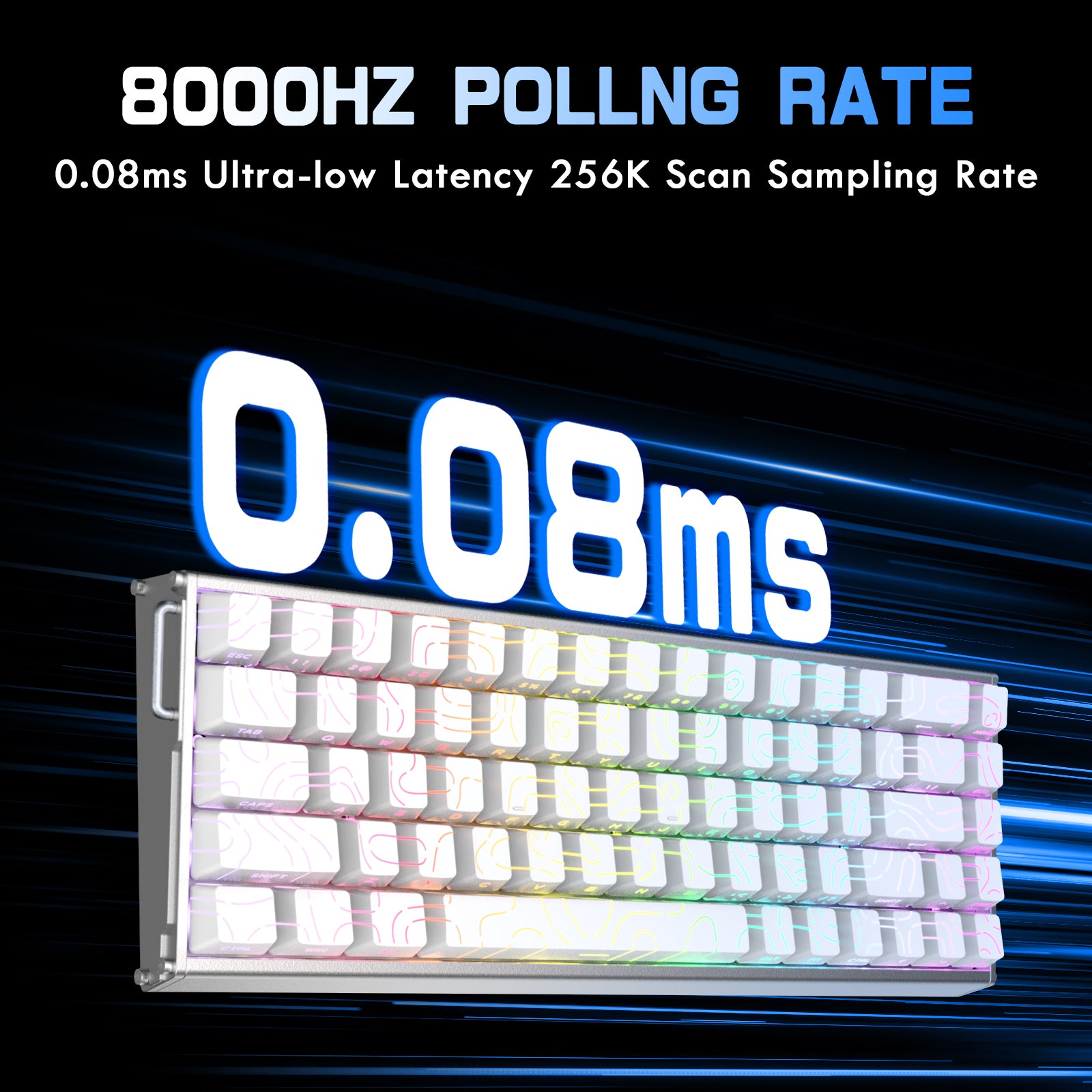 ATTACK SHARK X68MAX HE Tastiera CNC in Alluminio Rapid Trigger con Switch Magnetico e Cavo a Molla RGB C01Ultra