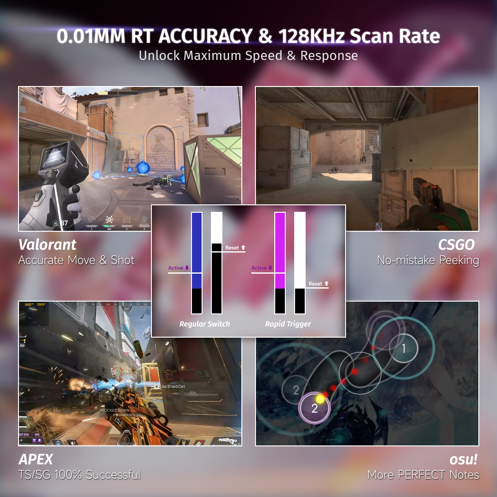 ATTACK SHARK X68 HE Tastiera Rapid Trigger con Switch Magnetico