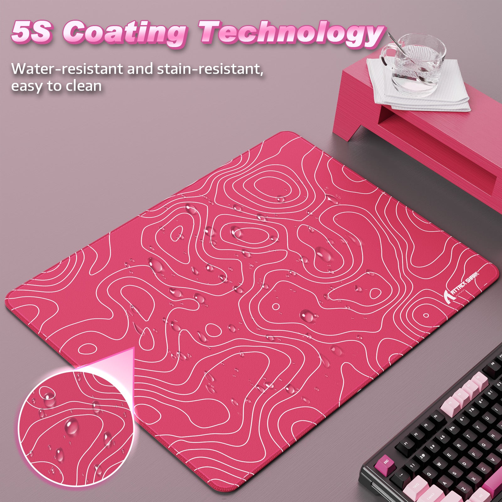 ATTACK SHARK CM02SE Mousepad da gioco eSport (410x310x4 MM)