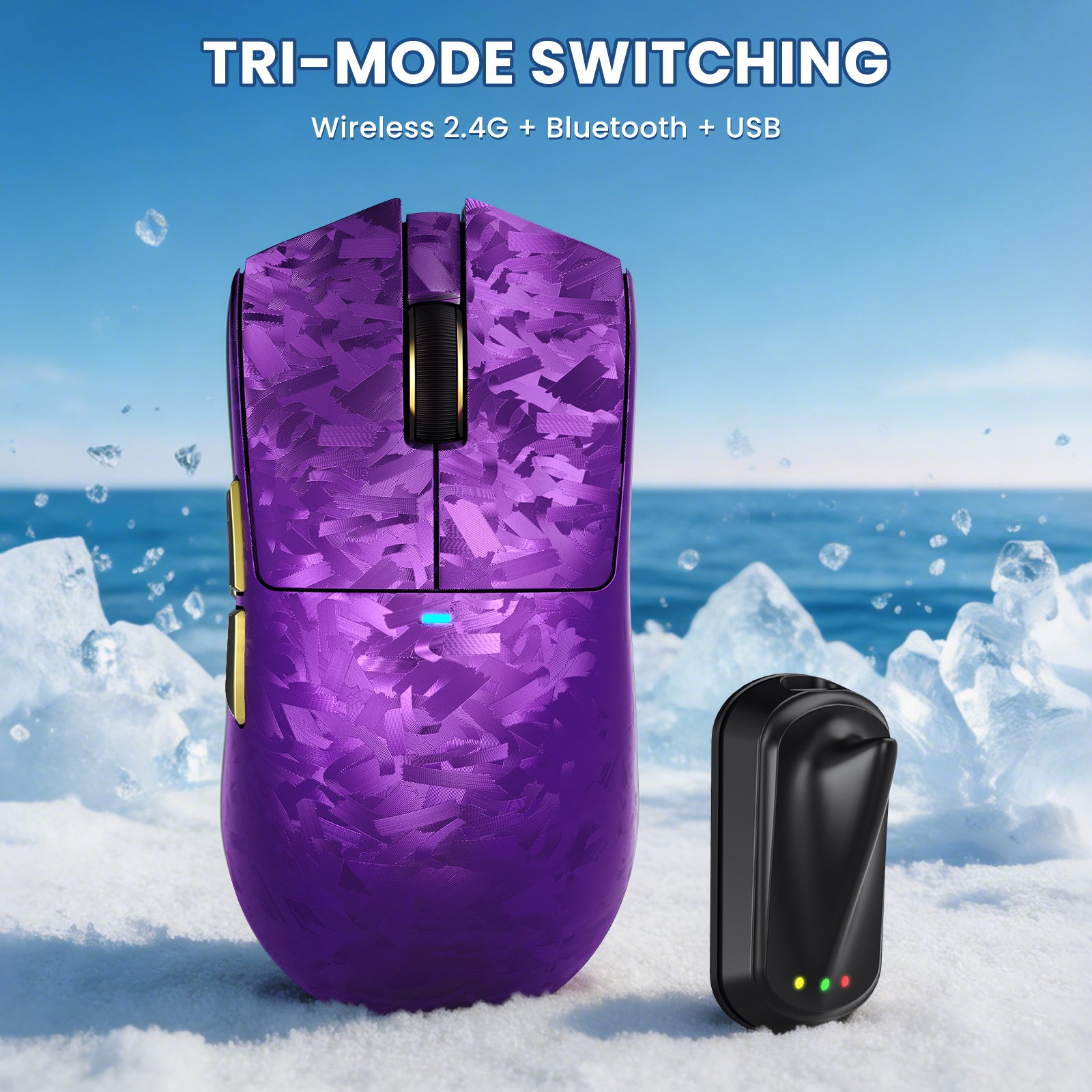 ATTACK SHARK R68 HE & X11 ULTRA Bundle Gaming in Fibra di Carbonio con Cavo Avvolto C01 ULTRA