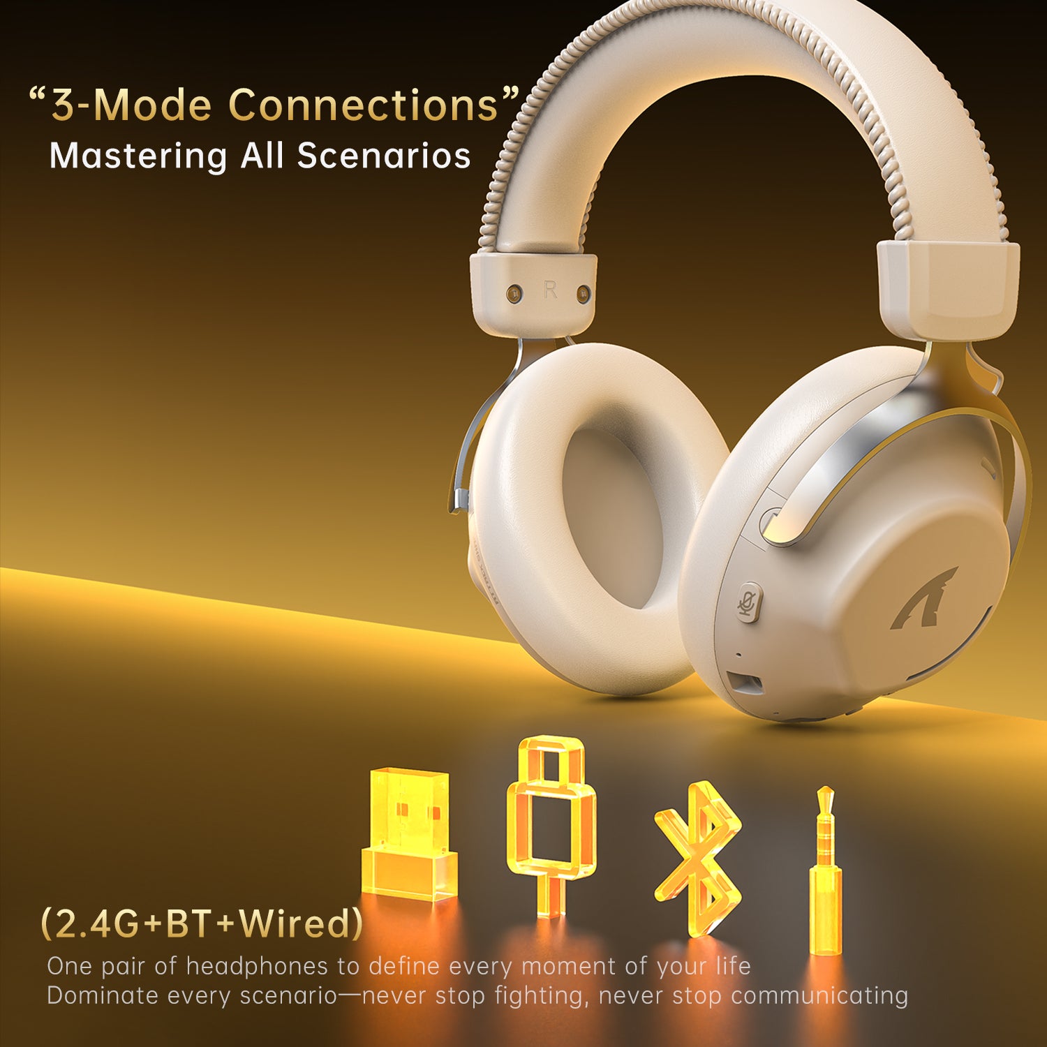 Cuffie da gioco wireless ATTACK SHARK L50PRO con connessione tri-mode