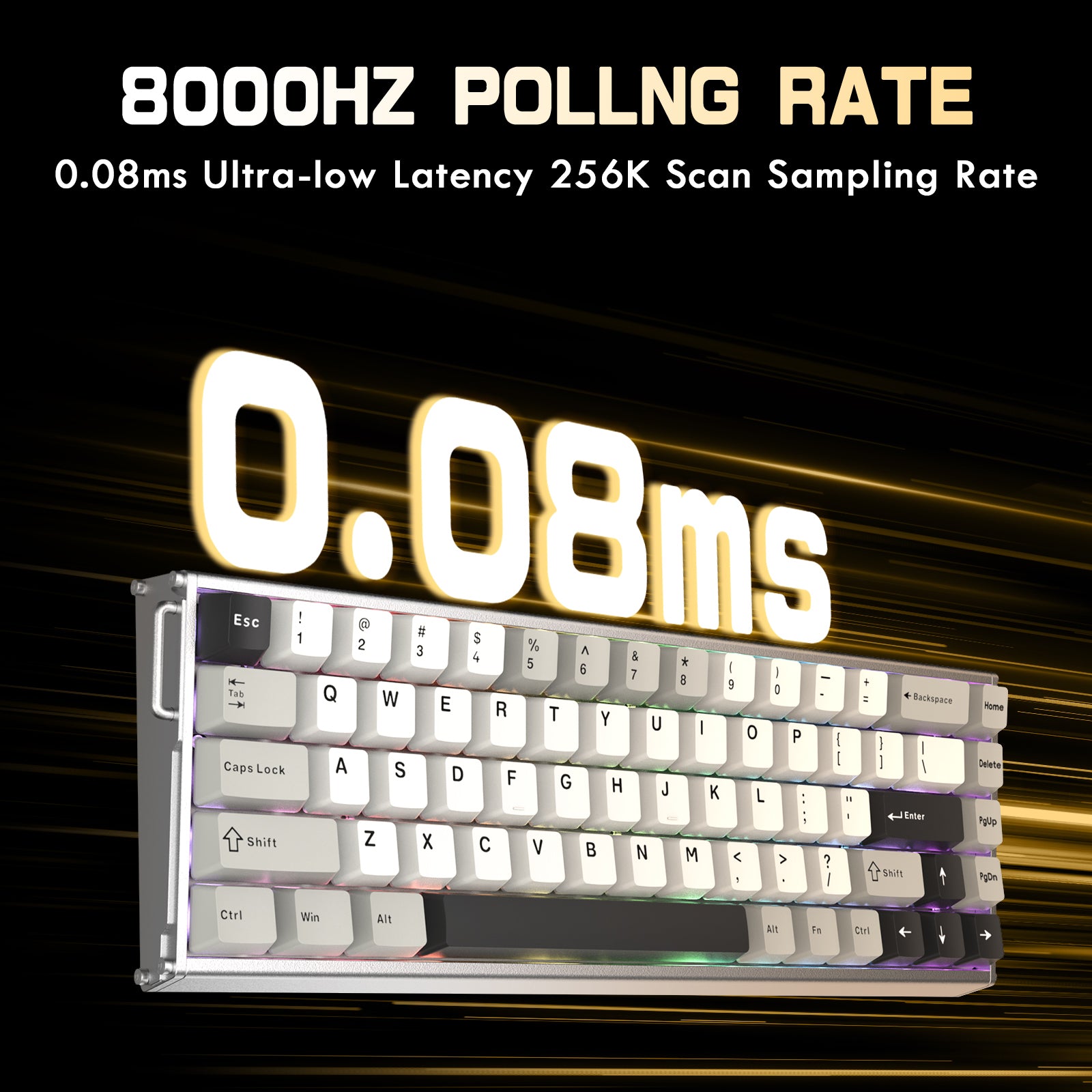 ATTACK SHARK X68MAX HE Rapid Trigger CNC Aluminum Keyboard Magnetic Switch con Cavo Spiralato RGB C01Ultra