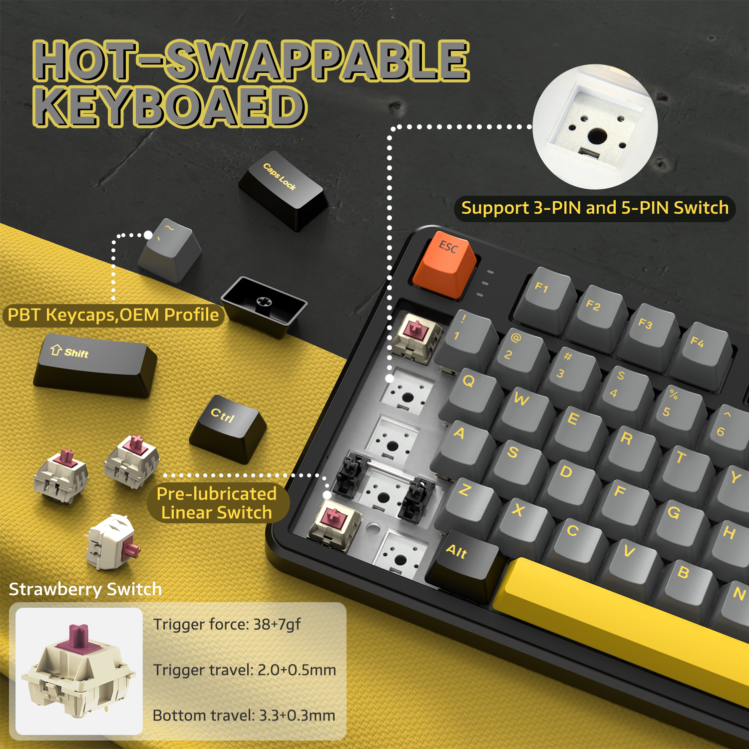 Tastiera Meccanica Gasket Tri-mode ATTACK SHARK X87