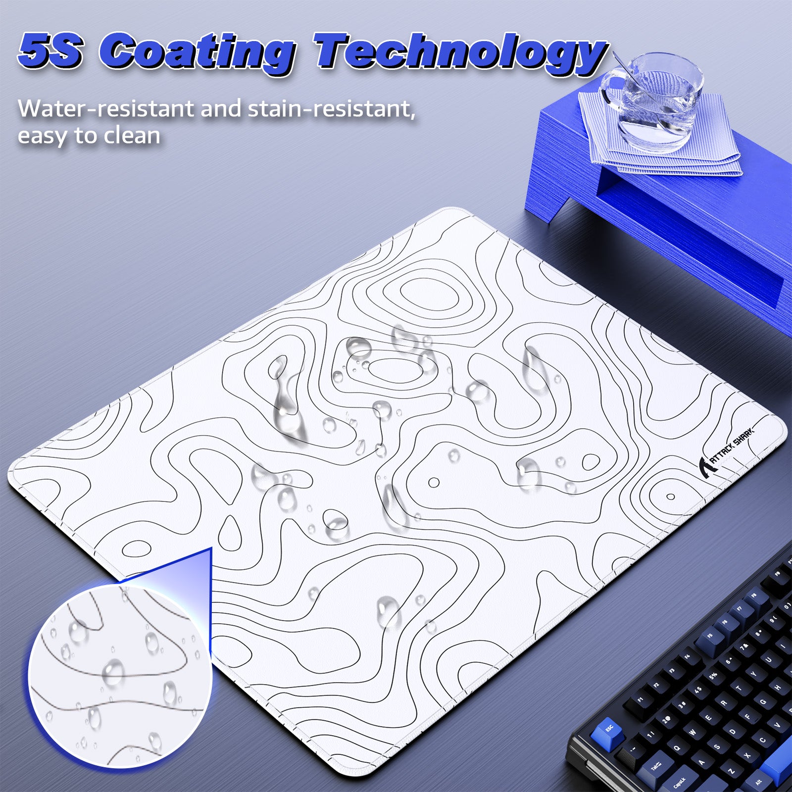 ATTACK SHARK CM02SE Mousepad da gioco eSport (410x310x4 MM)
