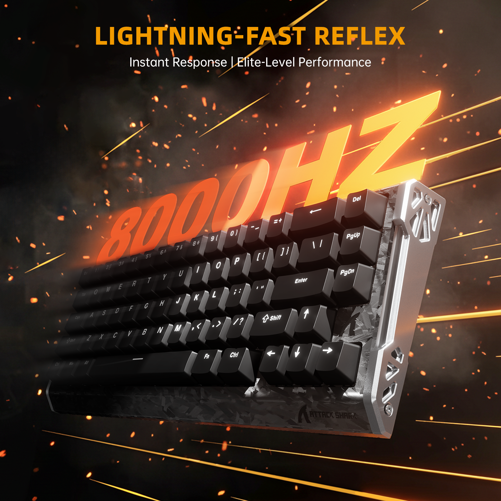 ATTACK SHARK R68 HE Tastiera Rapid Trigger in Fibra di Carbonio con Interruttore Magnetico