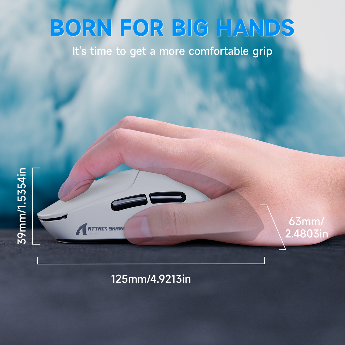 Mouse da gaming wireless tri-modalità ATTACK SHARK X8 PLUS con cavo C06 ULTRA
