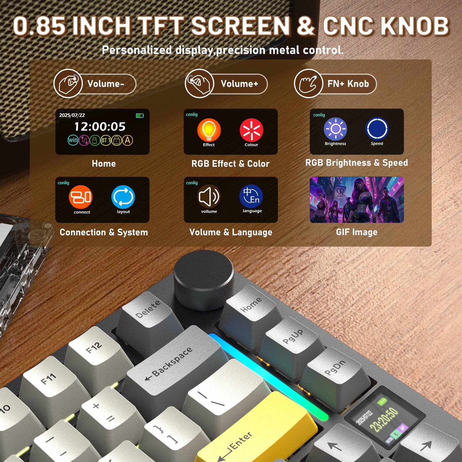 Tastiera meccanica ATTACK SHARK X820ULTRA con cavo a spirale C01ULTRA