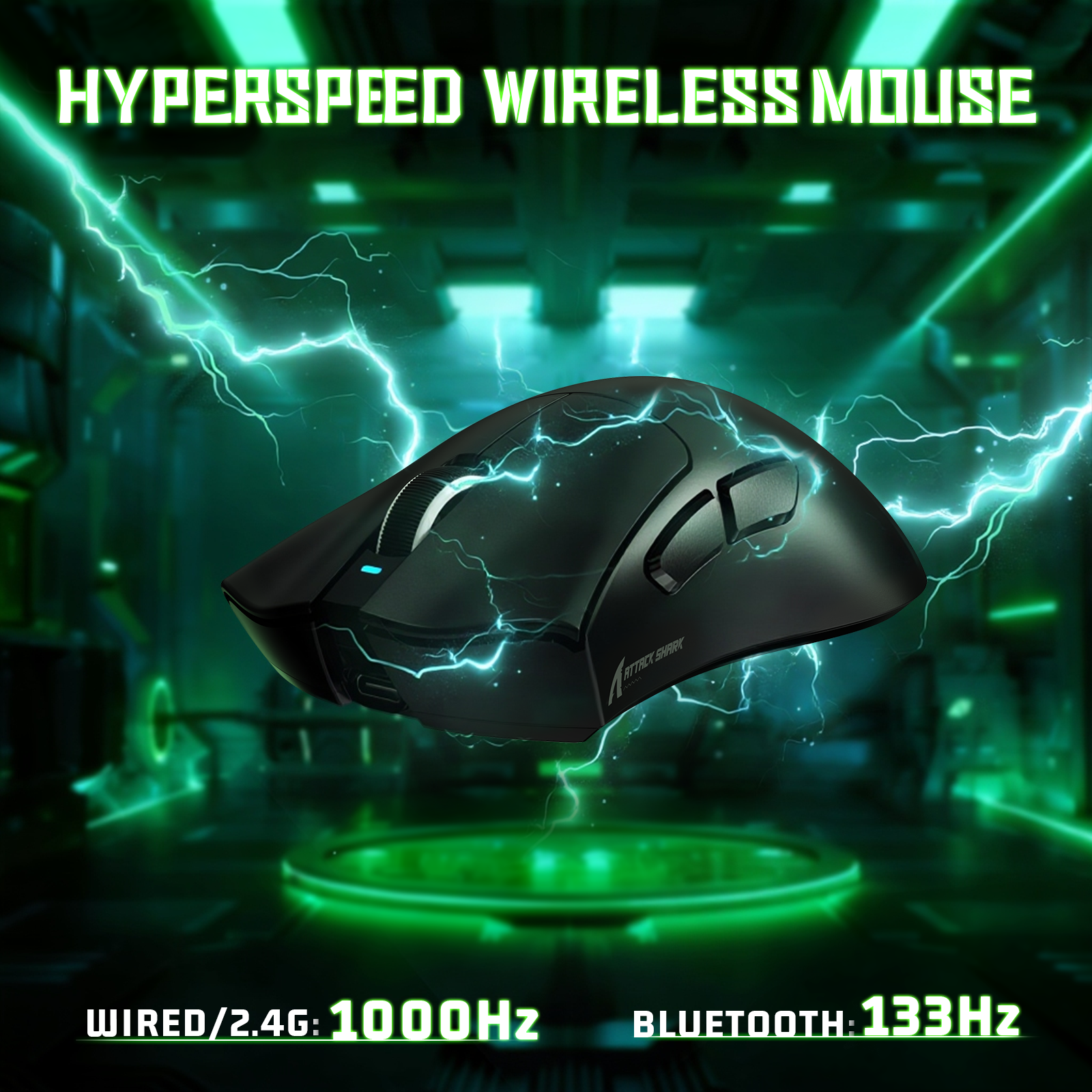 ATTACK SHARK V3 Mouse da Gioco Tri-Mode Ultra-Leggero