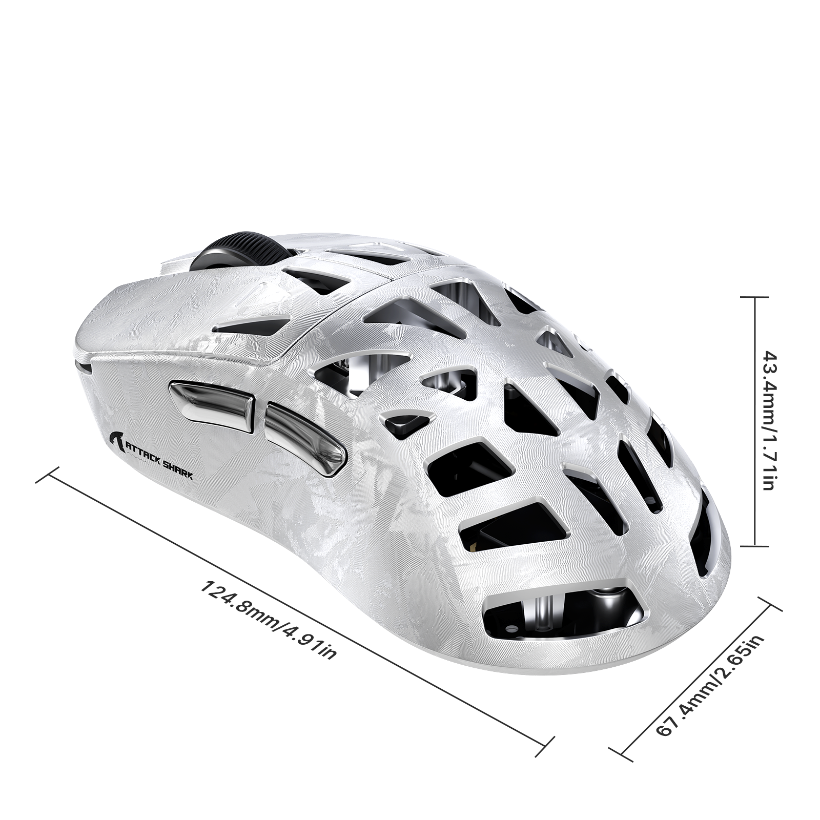 ATTACK SHARK RS6 ULTRA Carbon Fiber Wireless PAW3955MAX Mouse da gioco