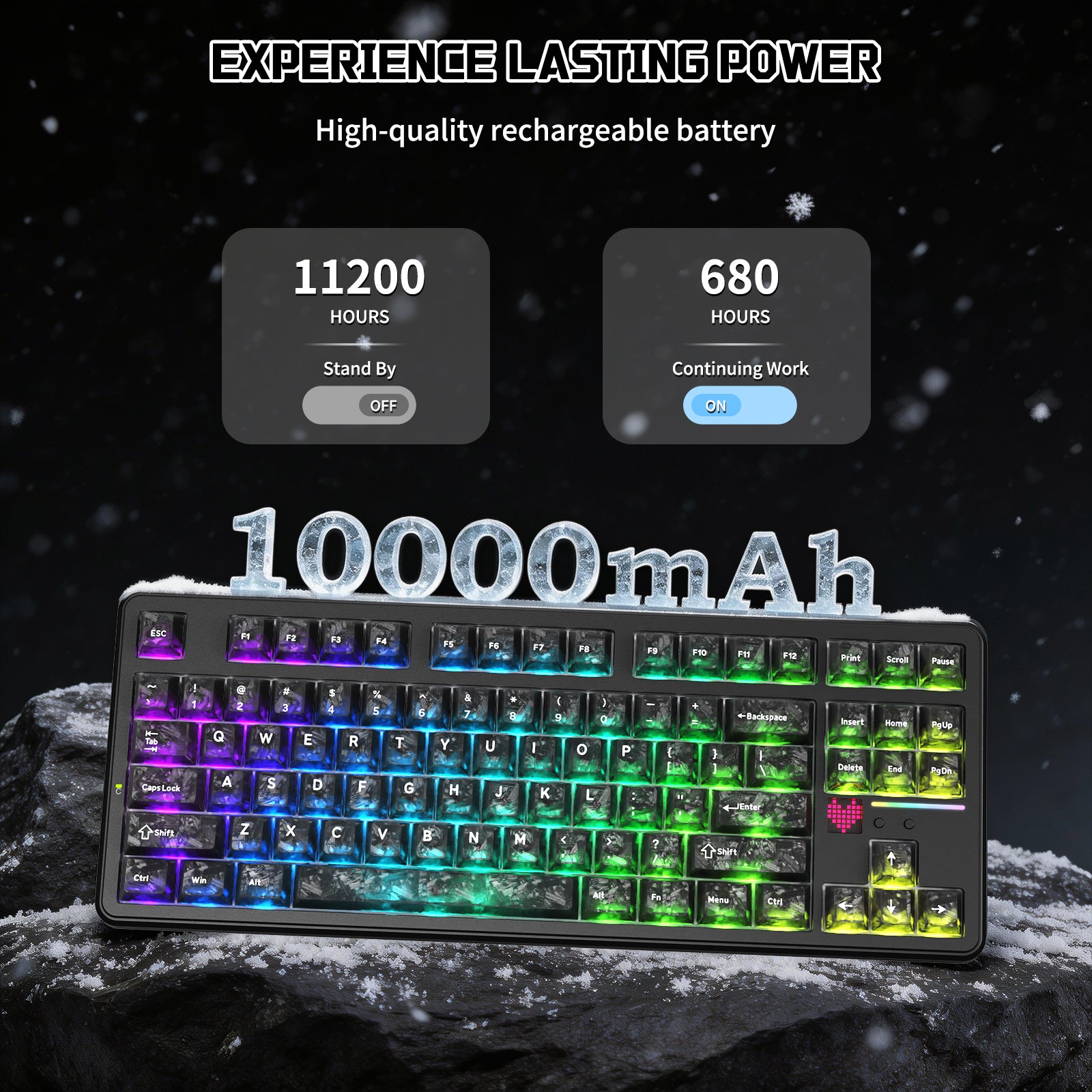 ATTACK SHARK X87 ULTRA Tastiera meccanica wireless con ricevitore wireless 8K