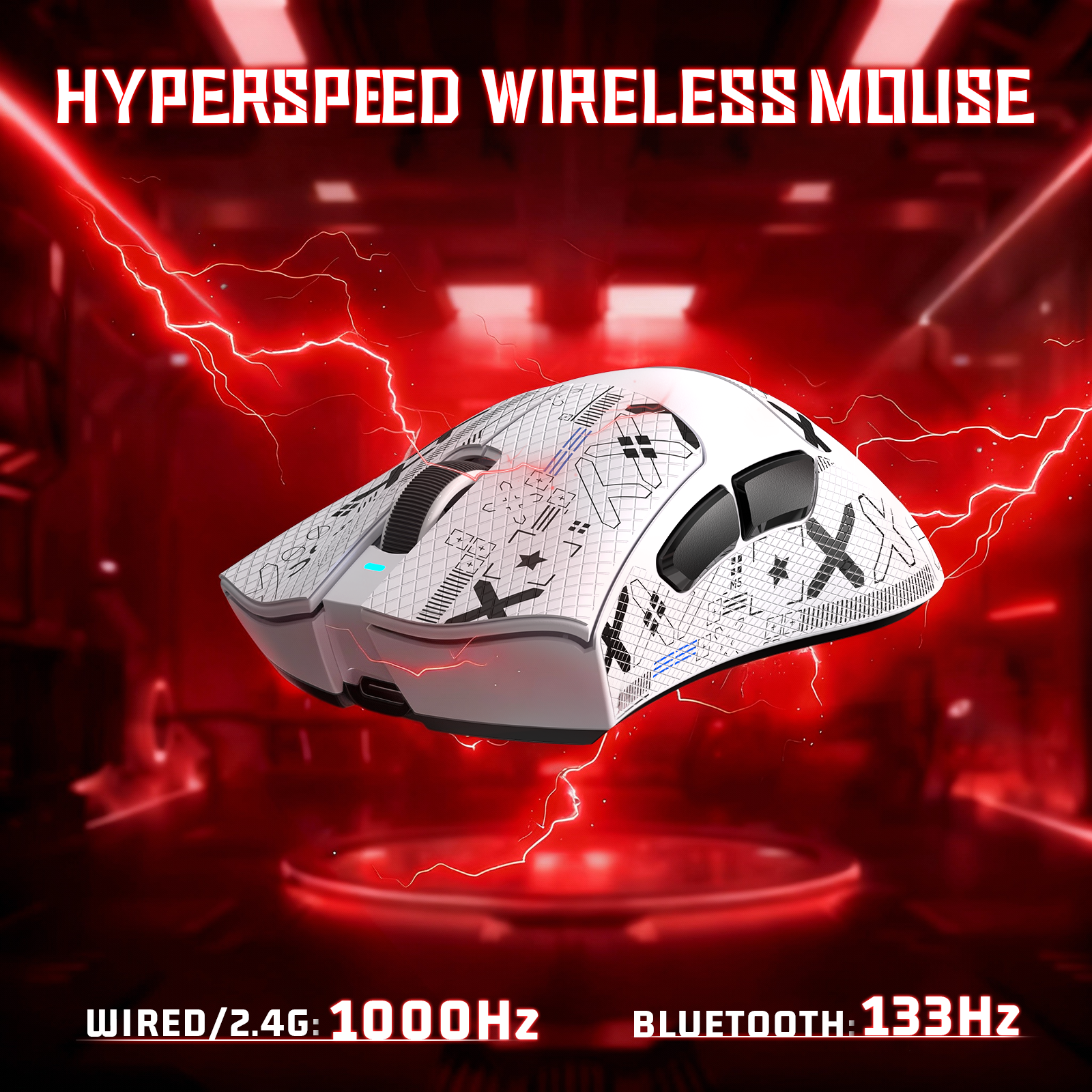 ATTACK SHARK V3 Mouse da Gioco Tri-Mode Ultra-Leggero