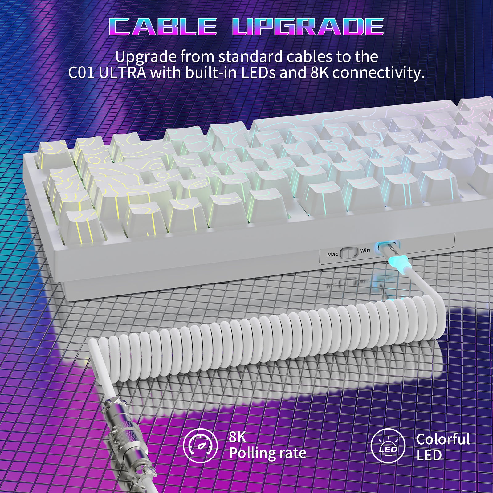 ATTACK SHARK R82 HE Tastiera Gaming Wired 75% con Cavo LED C01ULTRA