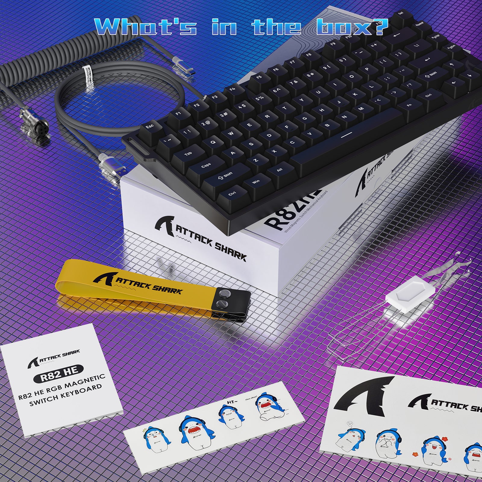 ATTACK SHARK R82 HE Tastiera Gaming Wired 75% con Cavo LED C01ULTRA