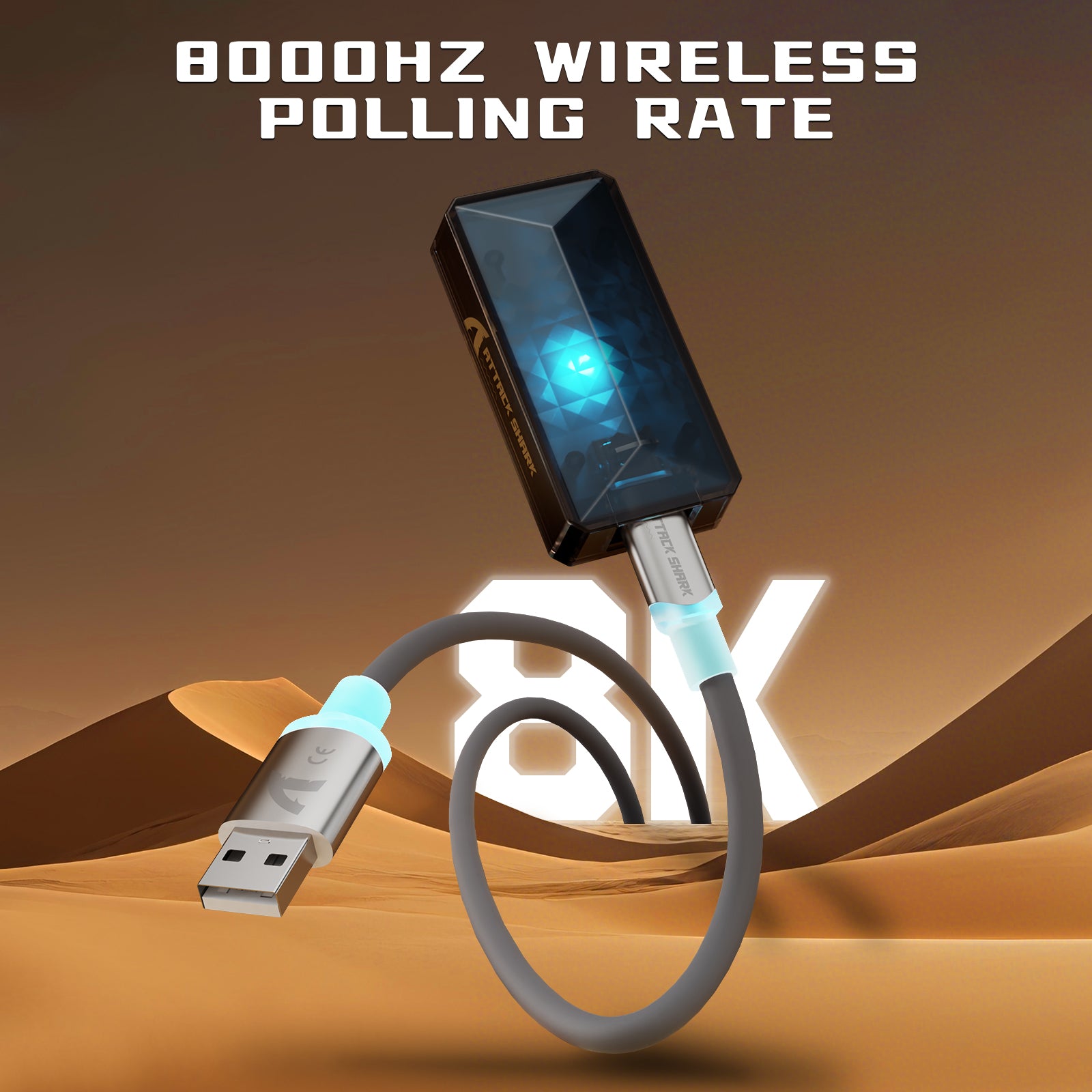ATTACK SHARK V5 Mouse da Gioco Wireless 8KHz PAW3950MAX con Cavo C06 Ultra