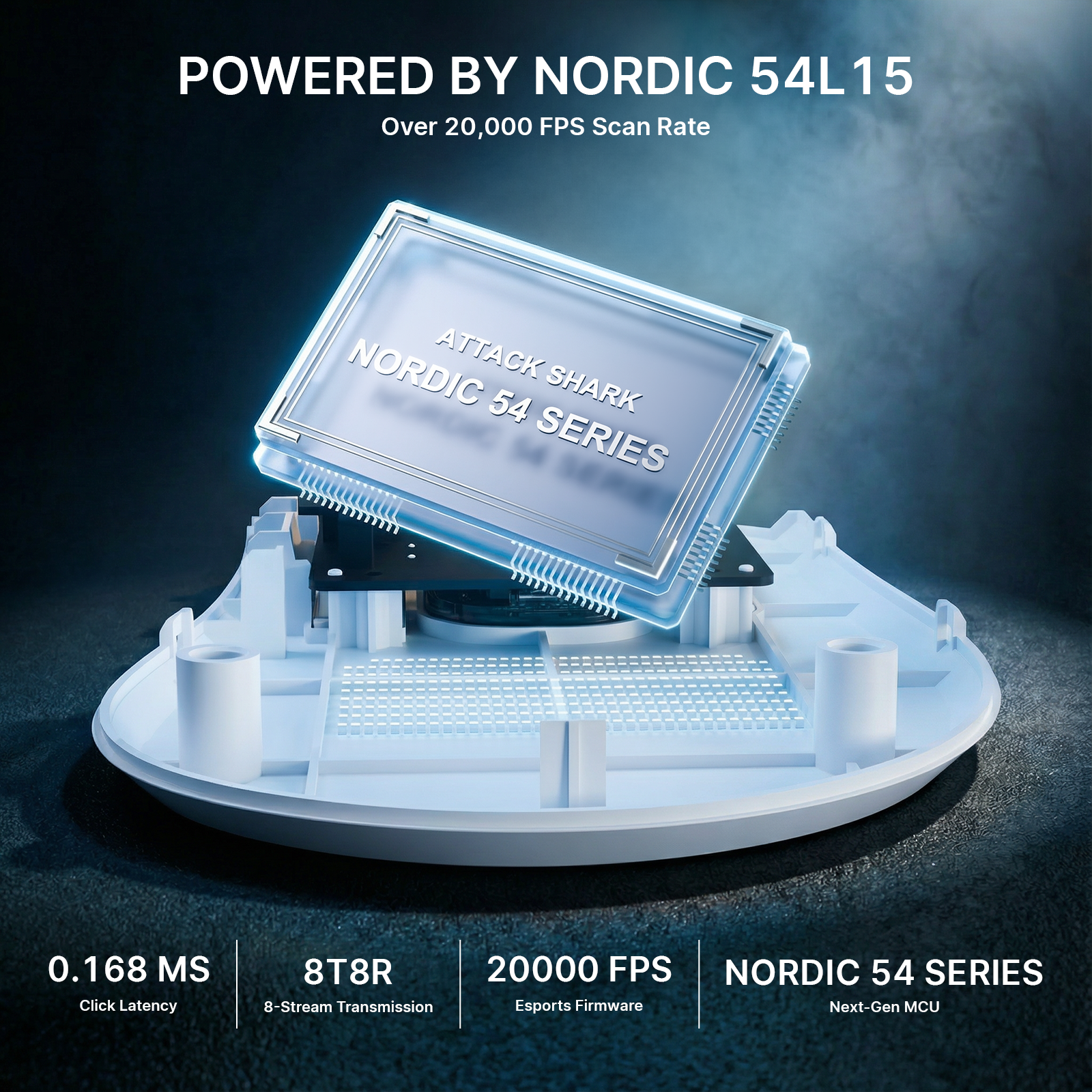 Mouse da gaming wireless ergonomico ultraleggero ATTACK SHARK V8