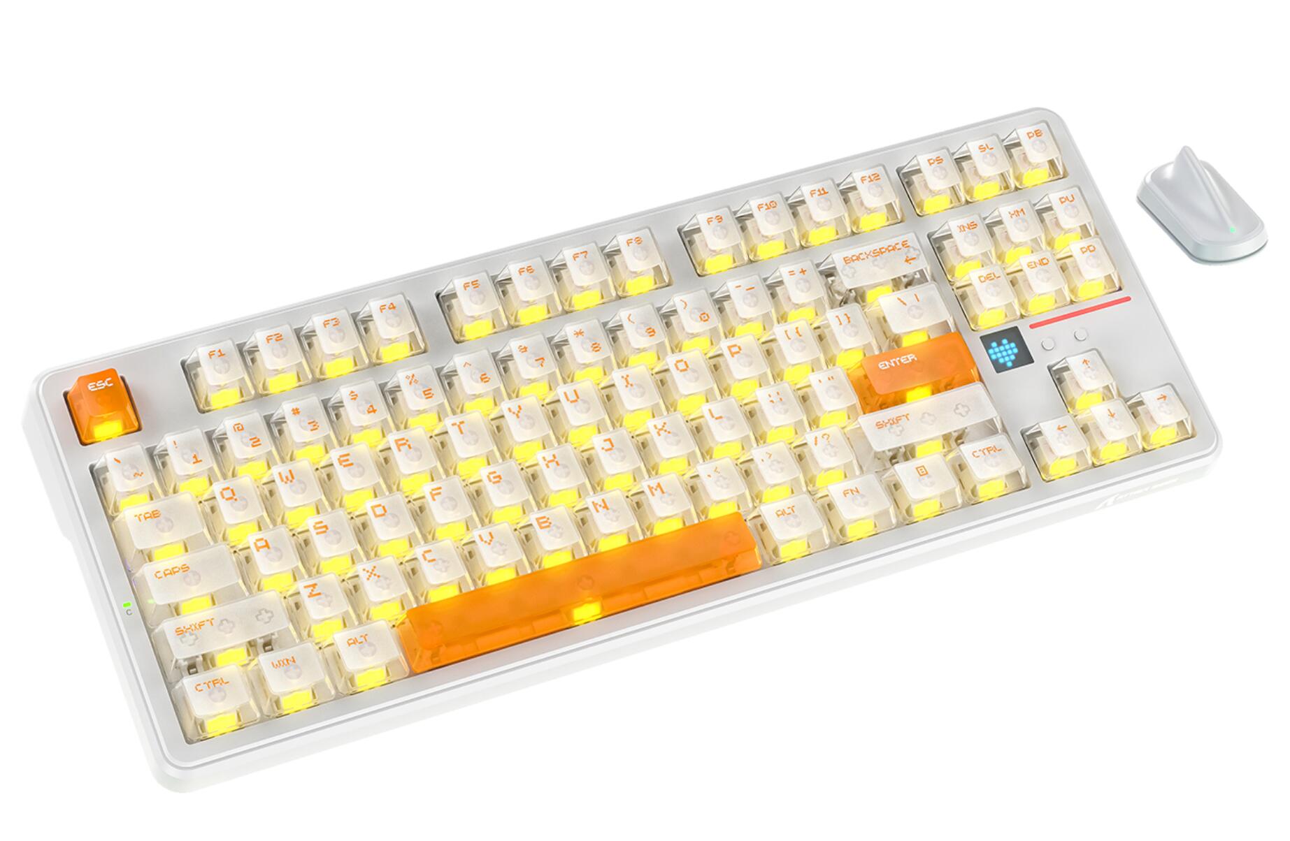 Tastiera Gaming Wireless ATTACK SHARK X87 ULTRA con Ricevitore da 8KHz e Cavo a Spirale RGB