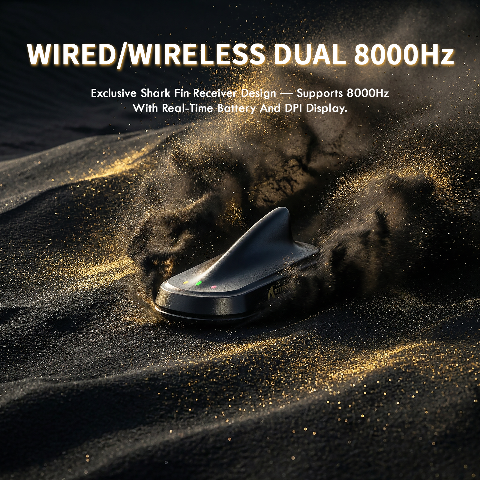 ATTACK SHARK X11 ULTRA Mouse da gioco wireless in fibra di carbonio con cavo LED Ultra C06