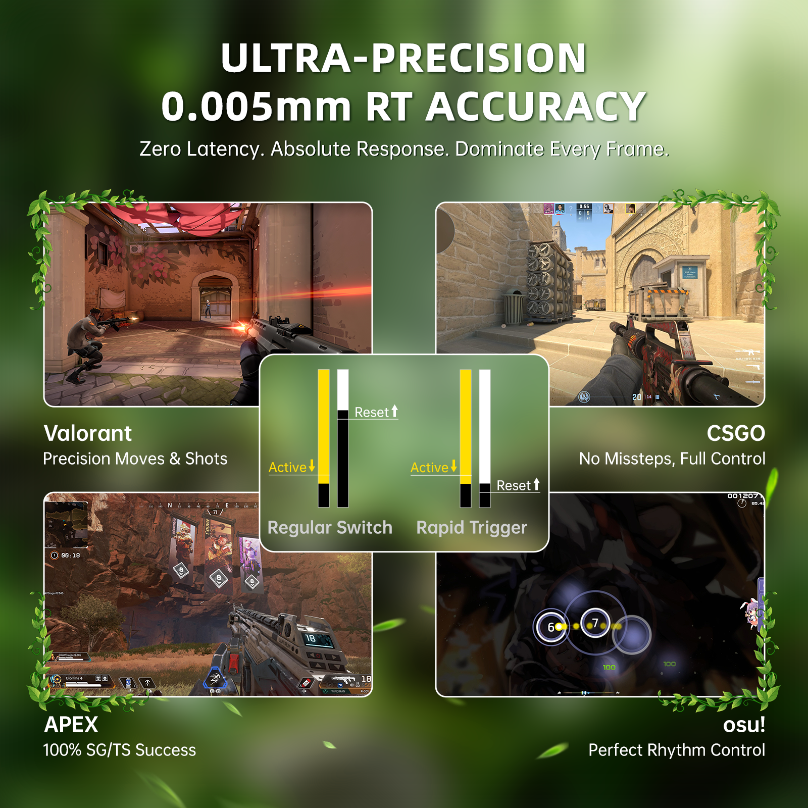 ATTACK SHARK R68 HE Tastiera Rapid Trigger in Fibra di Carbonio con Interruttore Magnetico