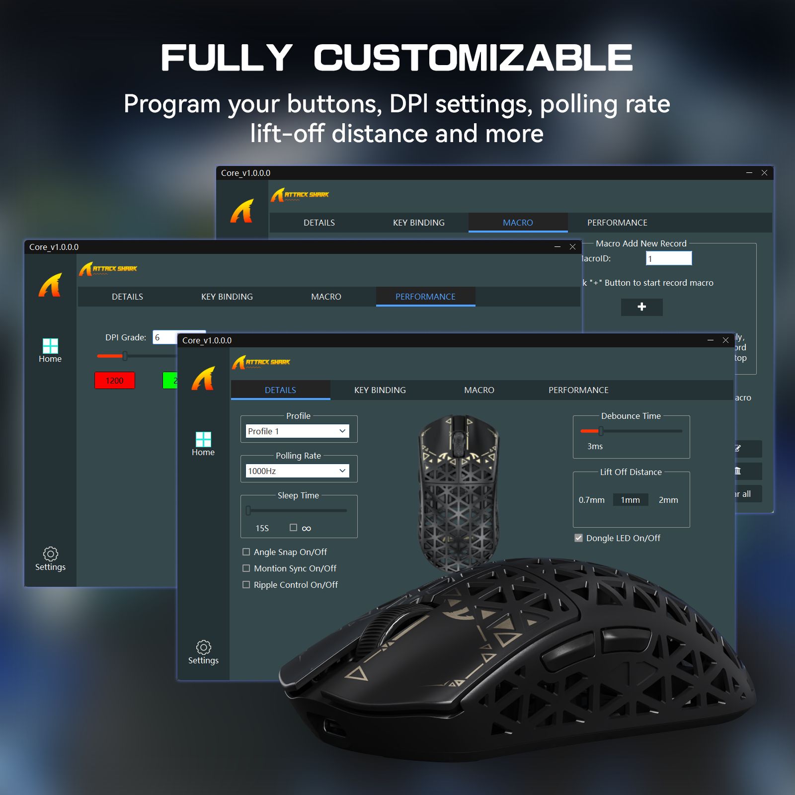 ATTACK SHARK R5 ULTRA Mouse da Gaming Wireless in Fibra di Carbonio 8K PAW3950MAX